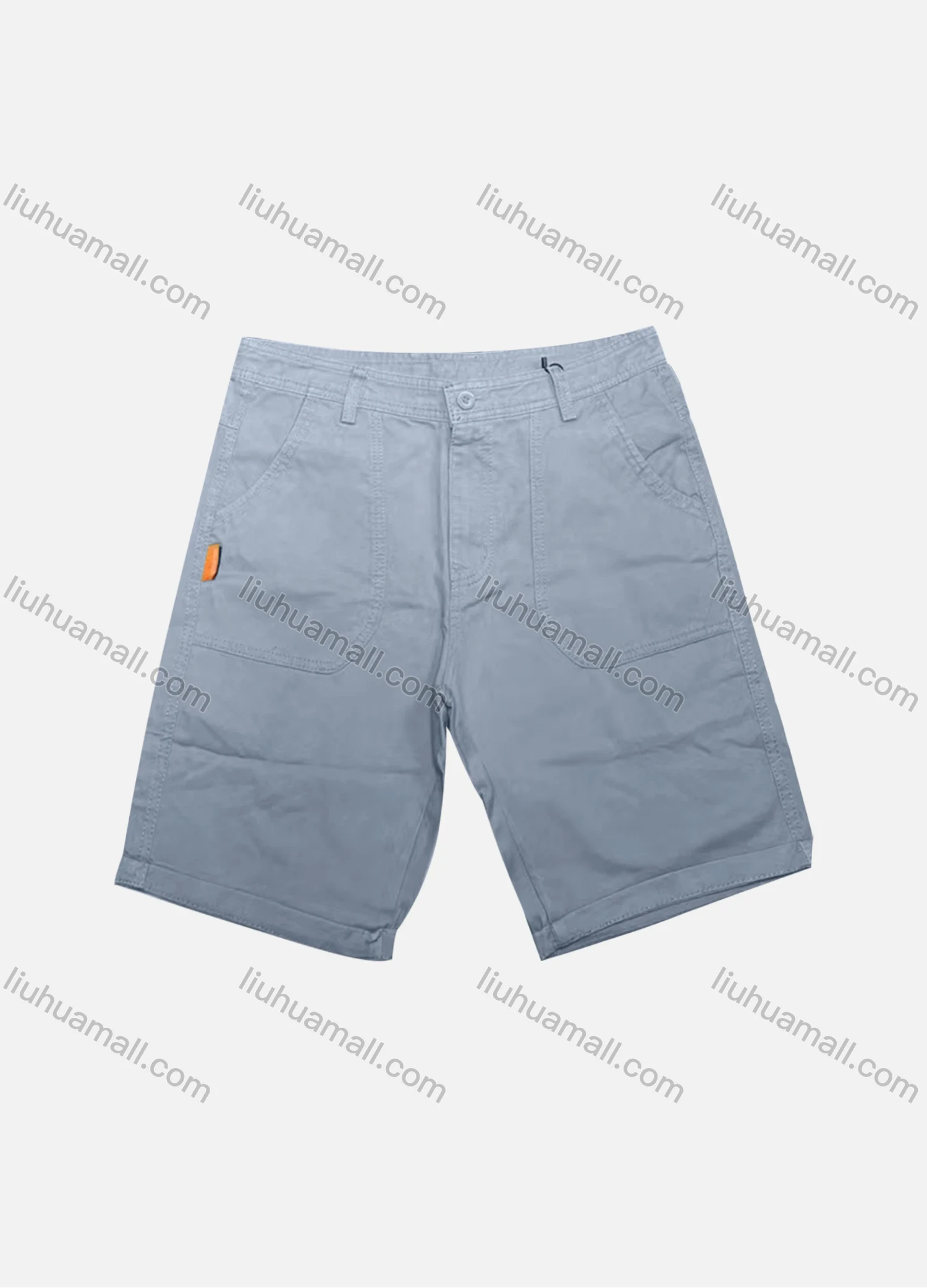 Wholesale Men's Casual Plain Patch Pocket Button Closure Shorts 17406# - Liuhuamall