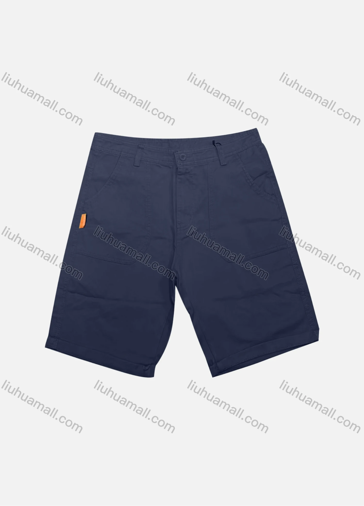 Wholesale Men's Casual Plain Patch Pocket Button Closure Shorts 17406# - Liuhuamall