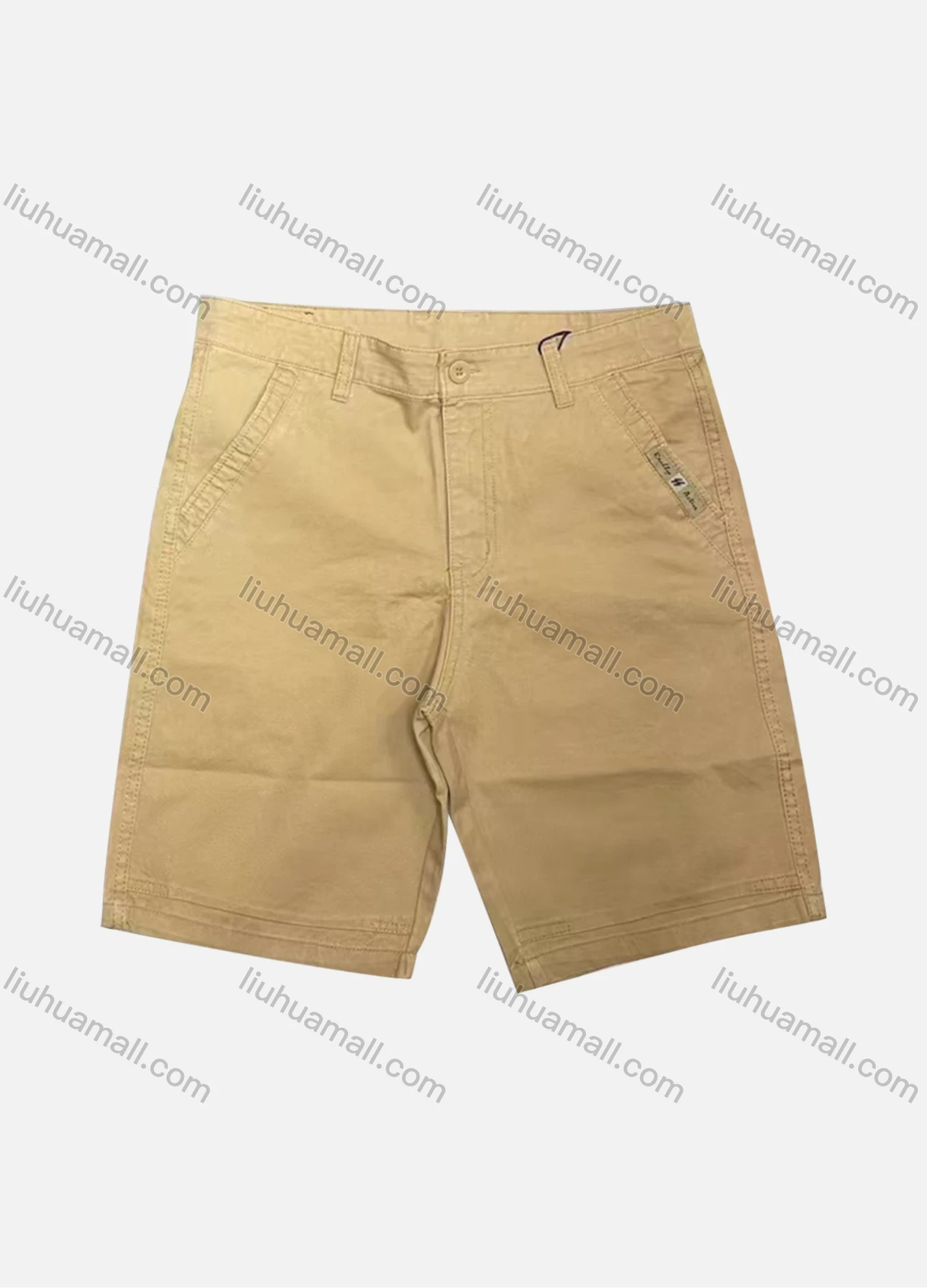 Wholesale Men's Casual Plain Patch Pocket Button Closure Shorts 17407# - Liuhuamall
