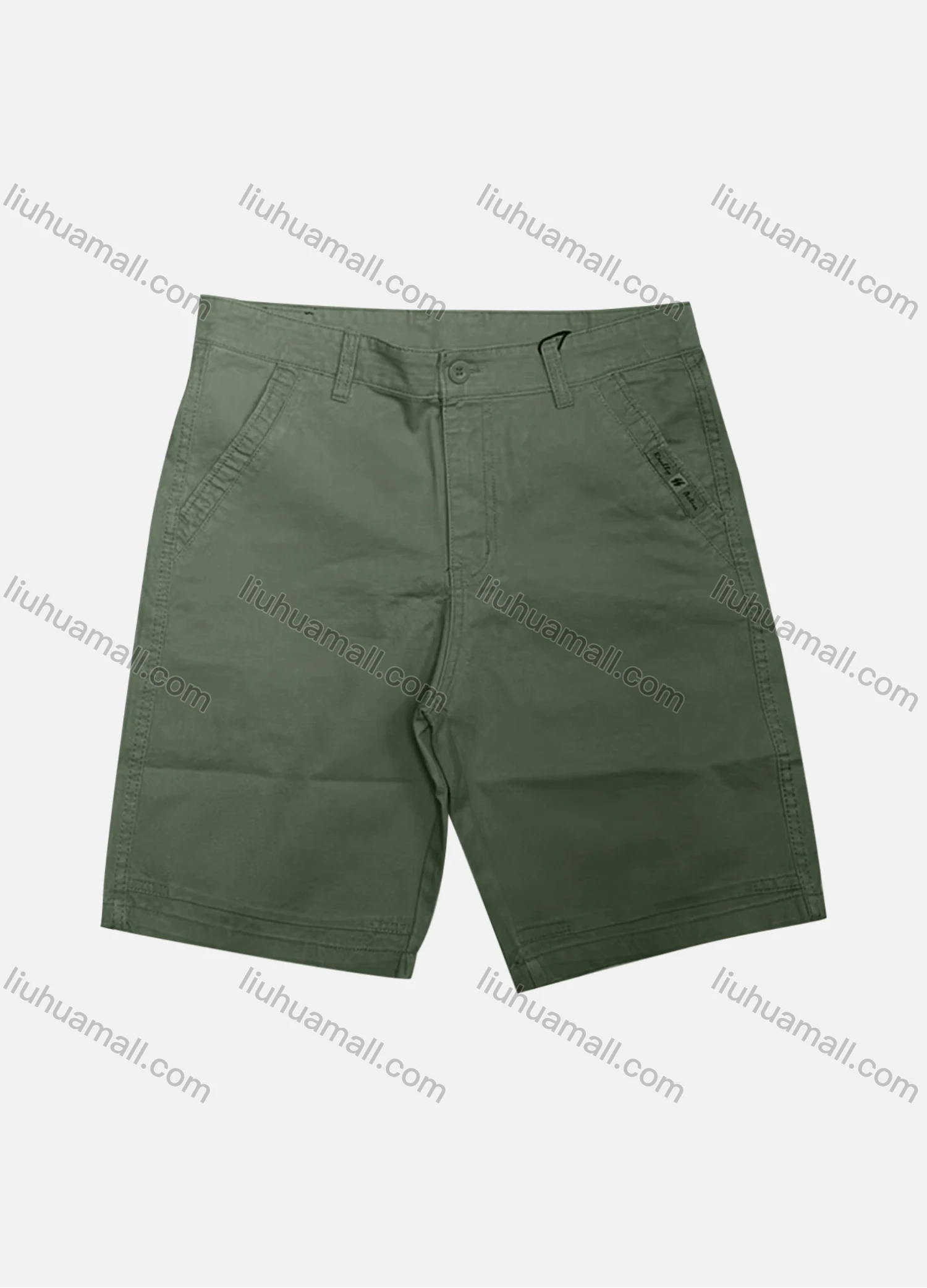 Wholesale Men's Casual Plain Patch Pocket Button Closure Shorts 17407# - Liuhuamall