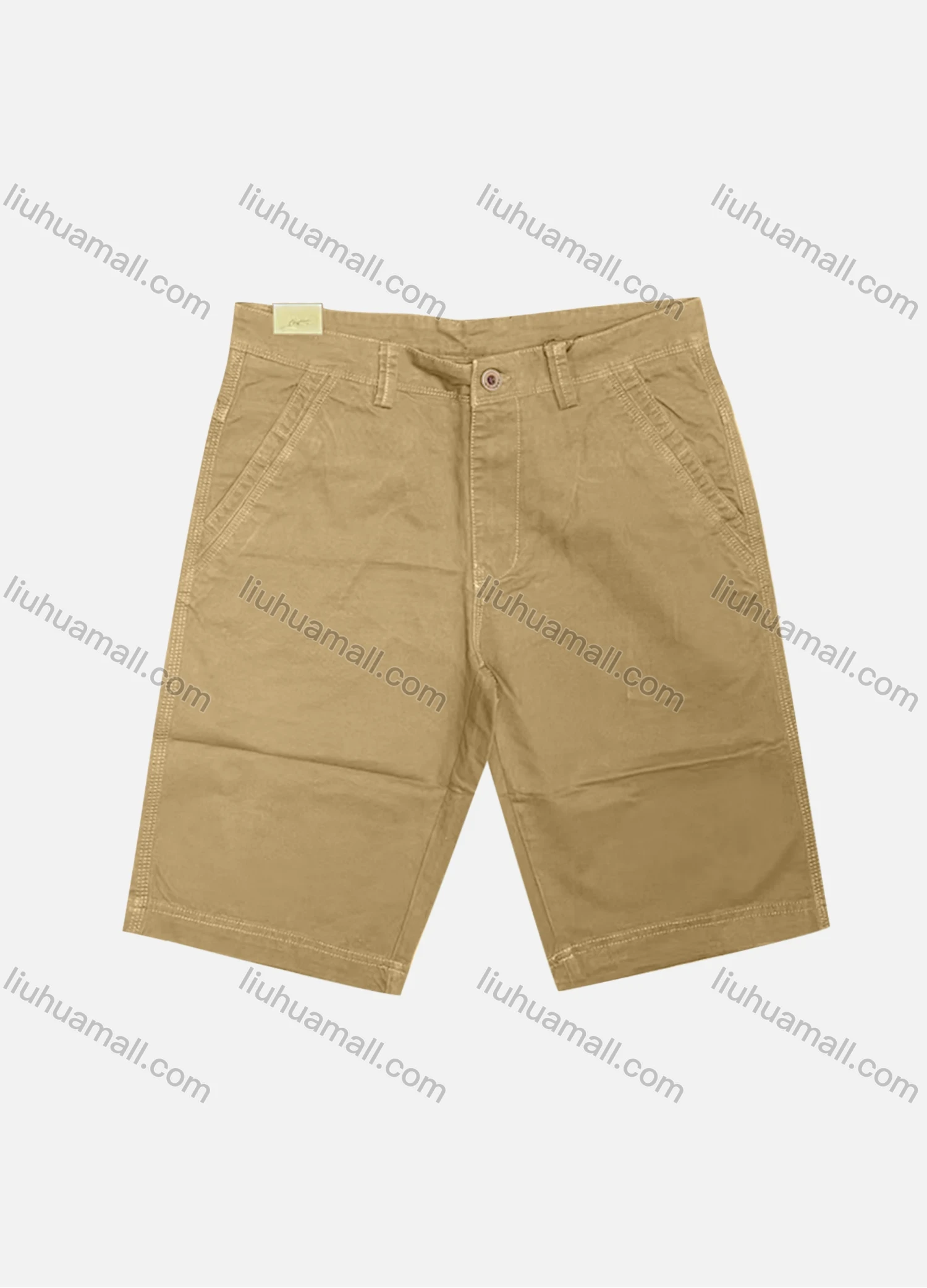 Wholesale Men's Casual Plain Patch Pocket Button Closure Shorts A0403# - Liuhuamall