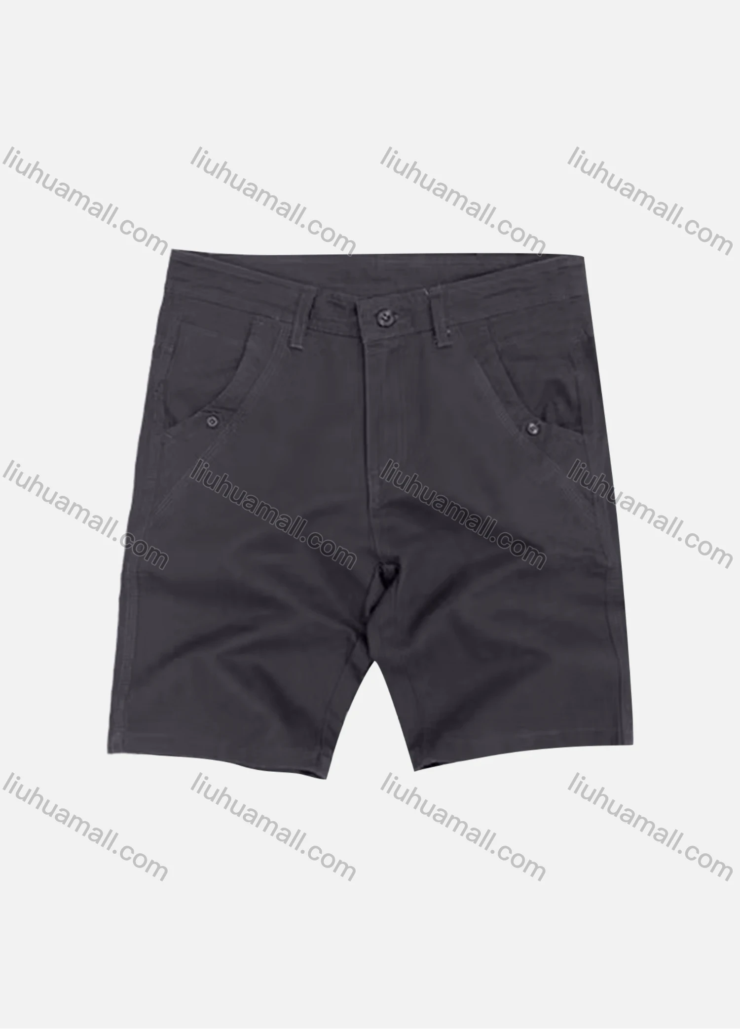 Wholesale Men's Casual Plain Patch Pocket Button Closure Shorts 17351# - Liuhuamall