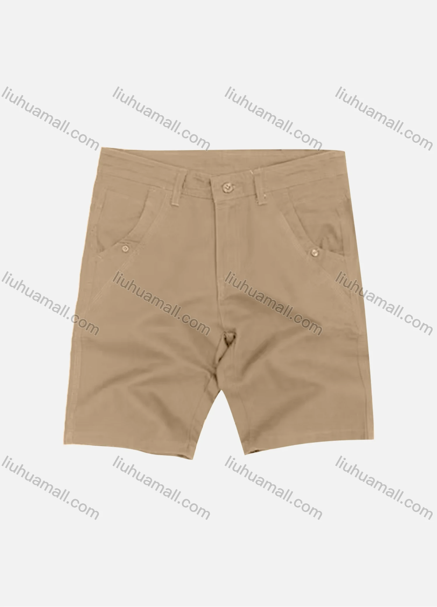 Wholesale Men's Casual Plain Patch Pocket Button Closure Shorts 17351# - Liuhuamall