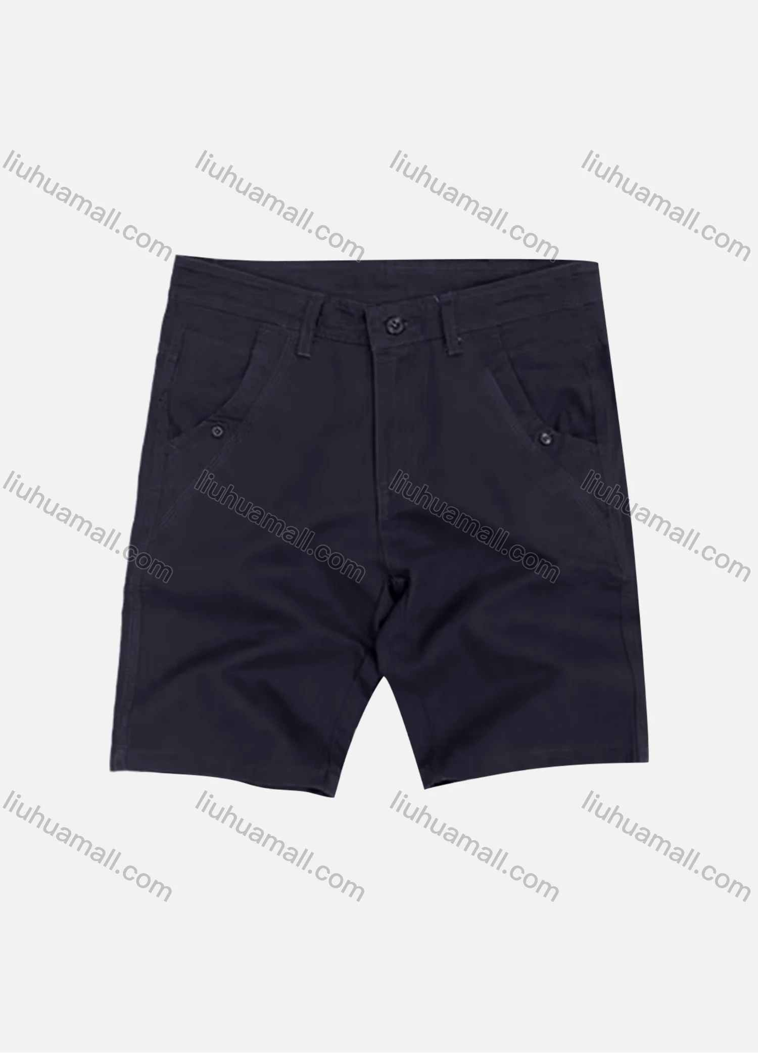 Wholesale Men's Casual Plain Patch Pocket Button Closure Shorts 17351# - Liuhuamall