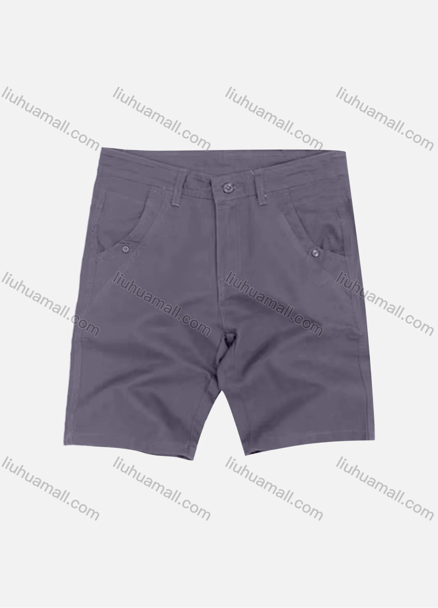 Wholesale Men's Casual Plain Patch Pocket Button Closure Shorts 17351# - Liuhuamall