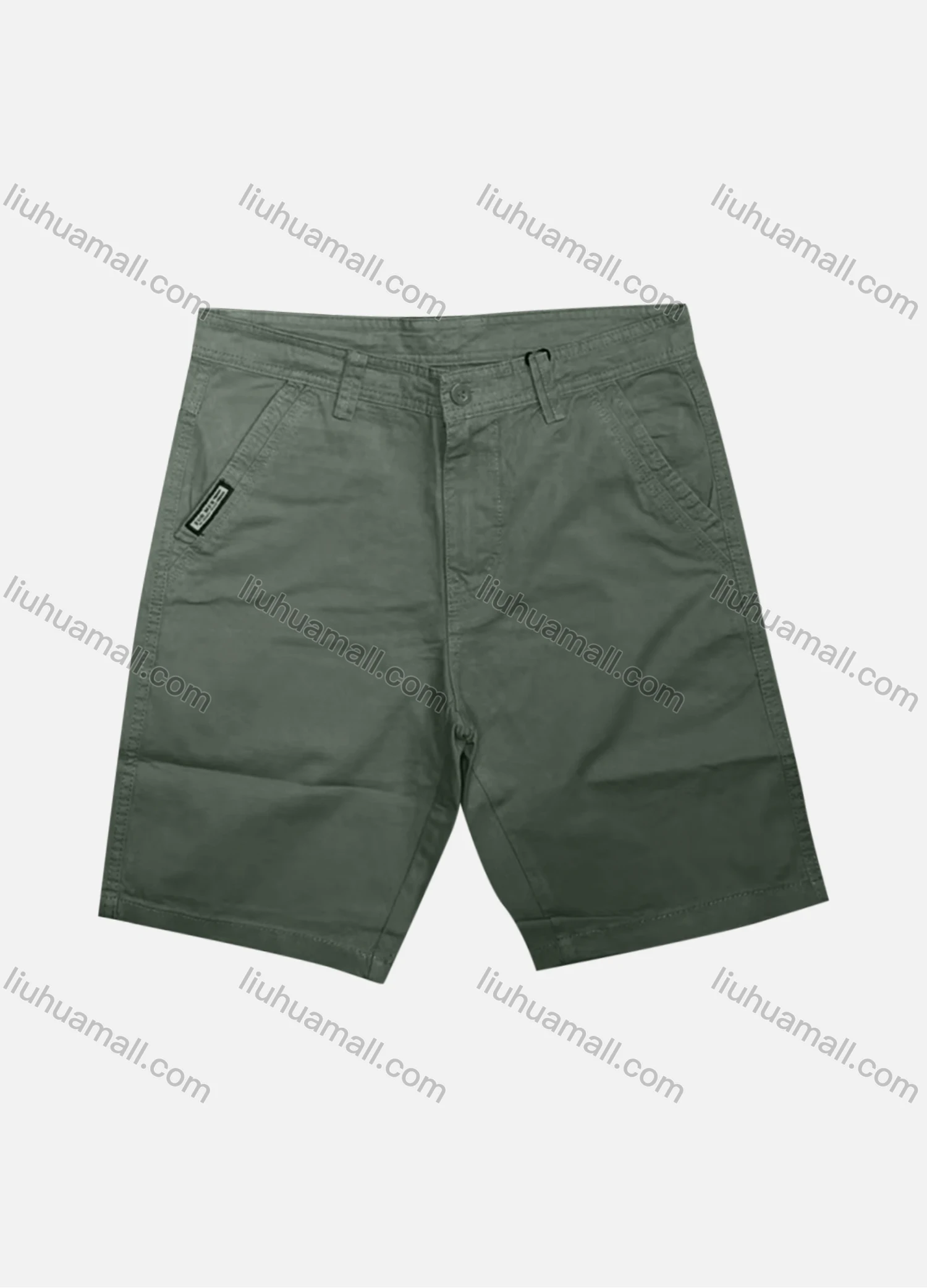 Wholesale Men's Casual Plain Patch Pocket Button Closure Shorts 17405# - Liuhuamall