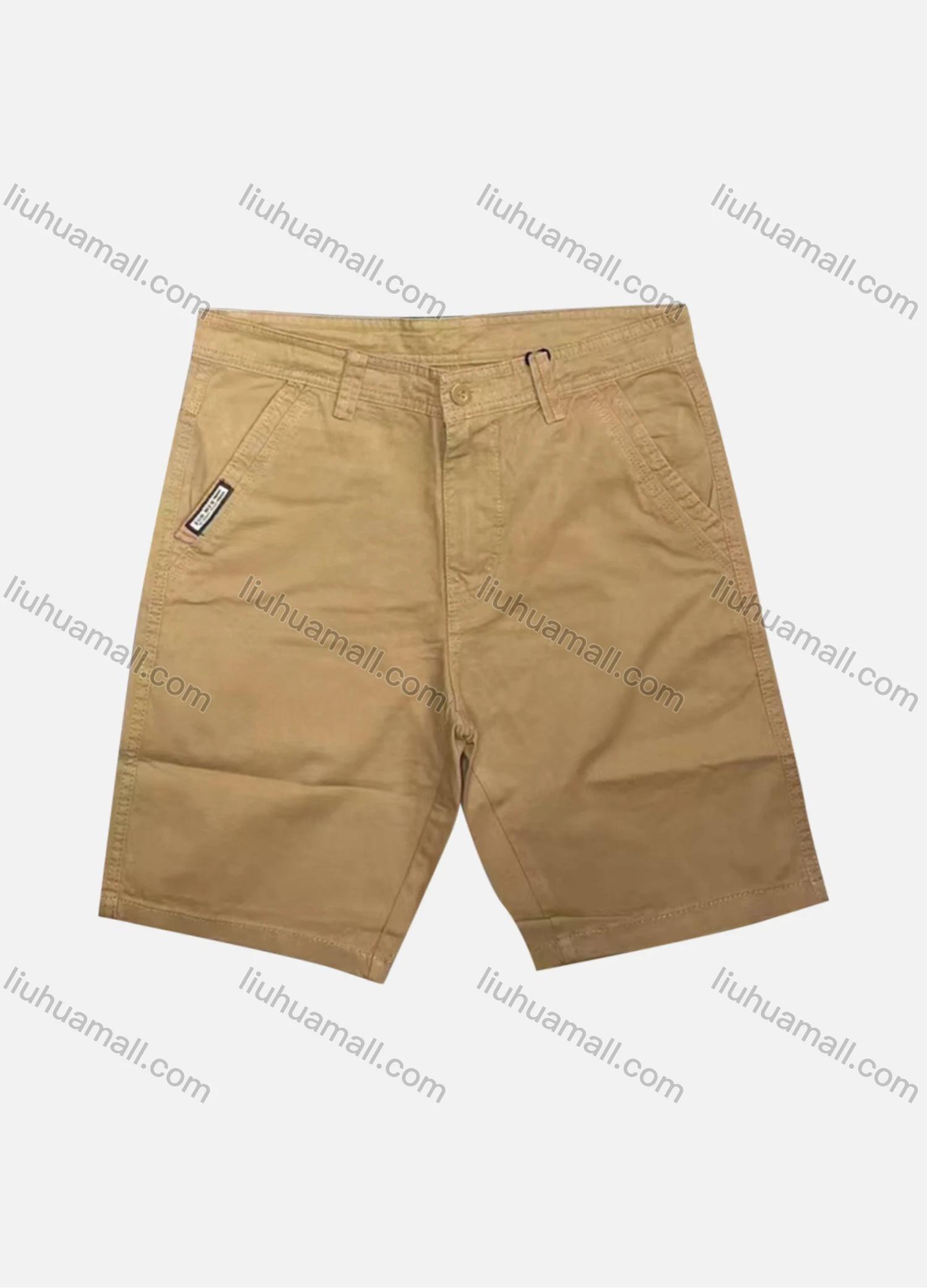 Wholesale Men's Casual Plain Patch Pocket Button Closure Shorts 17405# - Liuhuamall