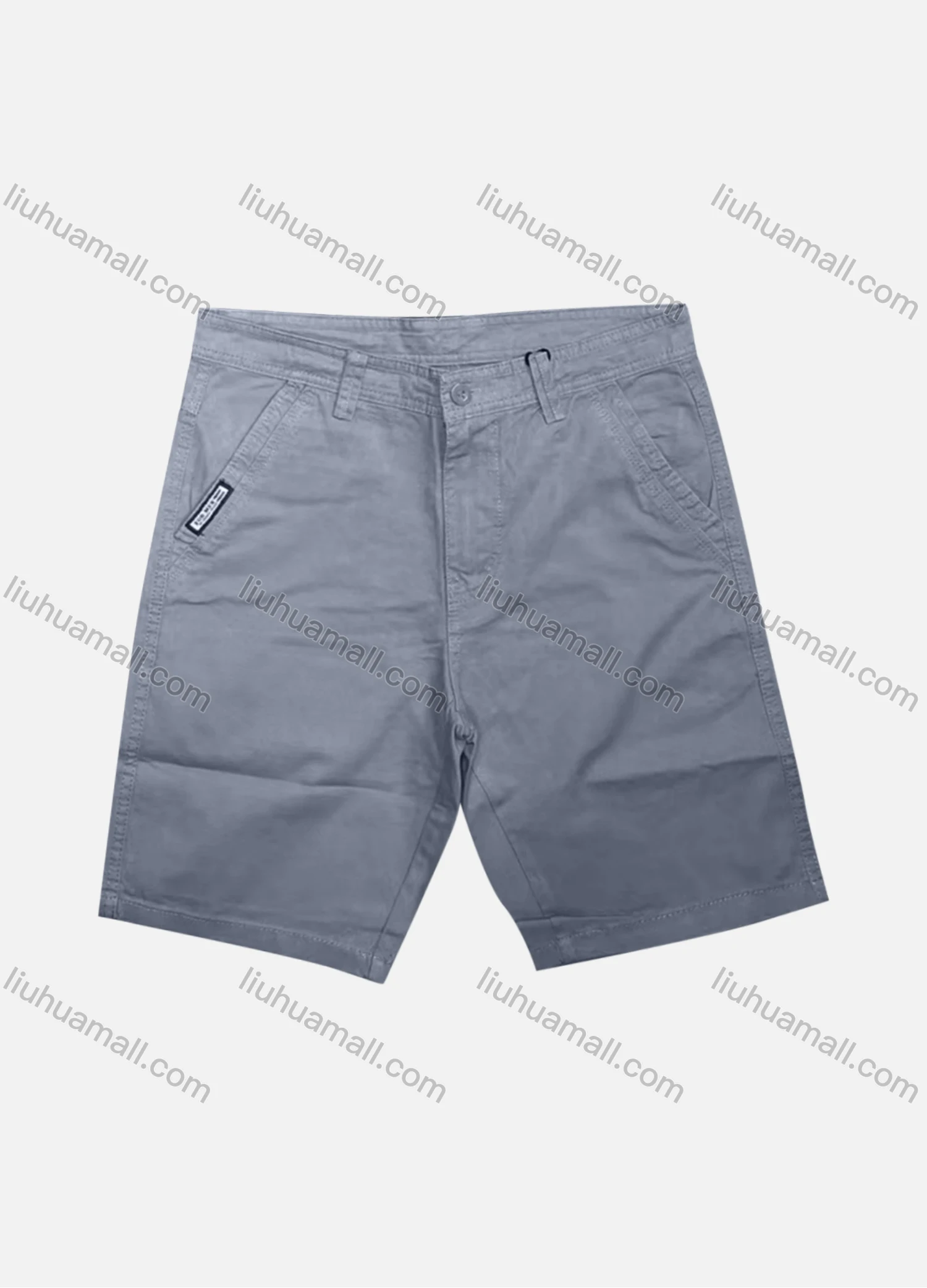 Wholesale Men's Casual Plain Patch Pocket Button Closure Shorts 17405# - Liuhuamall