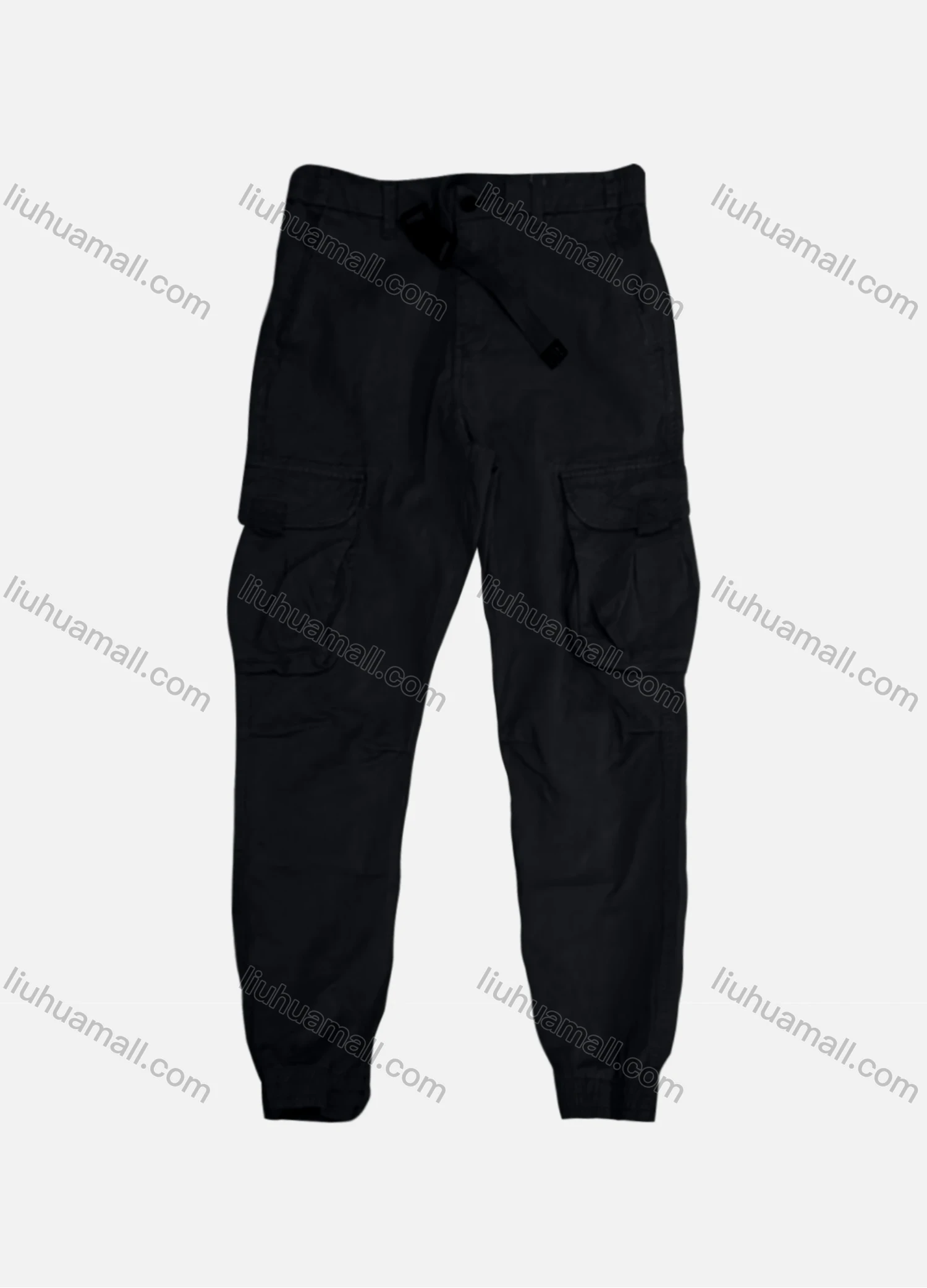 Wholesale Men's Casual Plain Flap Pockets Cargo Pant AK7385# - Liuhuamall