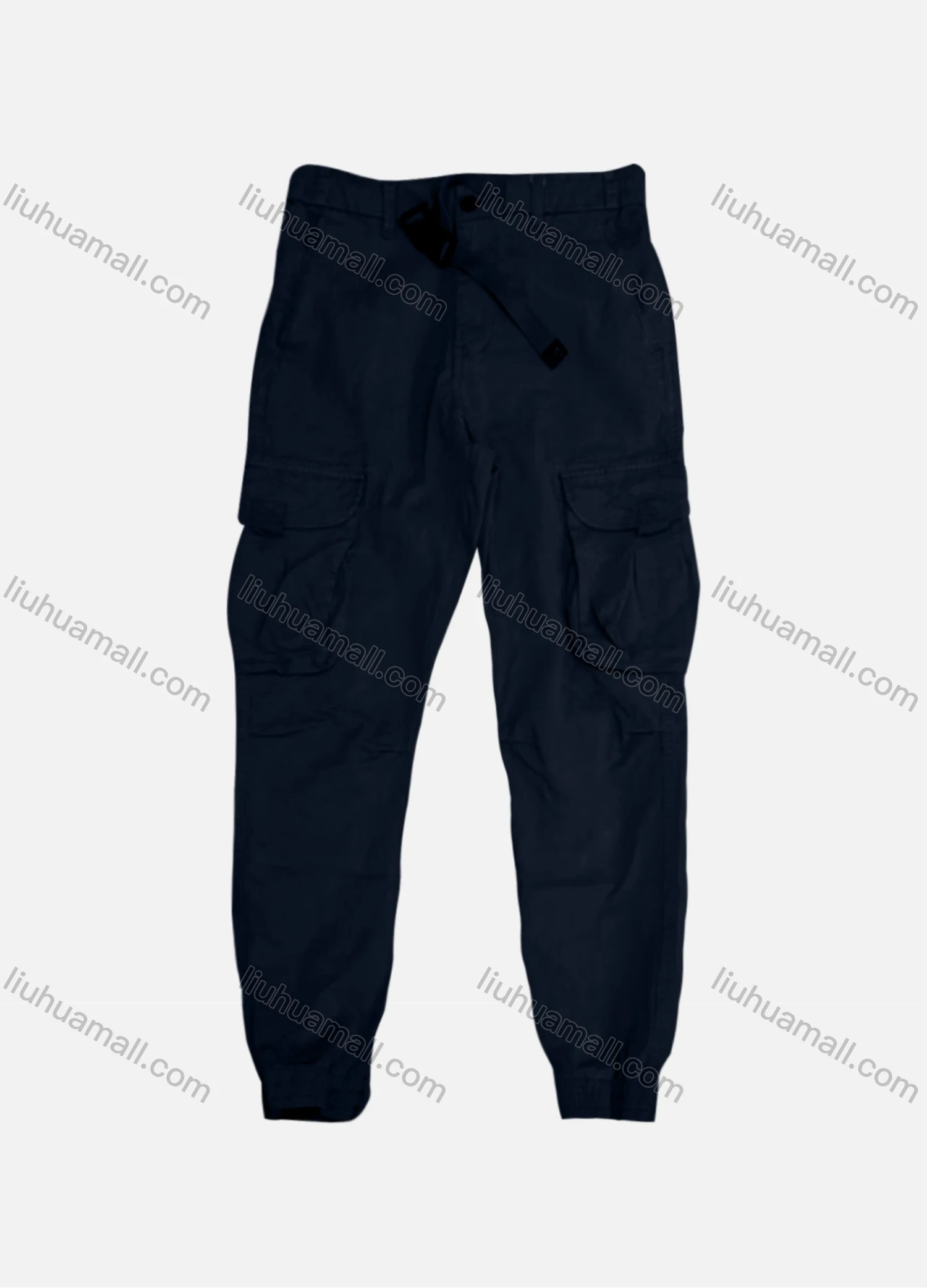 Wholesale Men's Casual Plain Flap Pockets Cargo Pant AK7385# - Liuhuamall