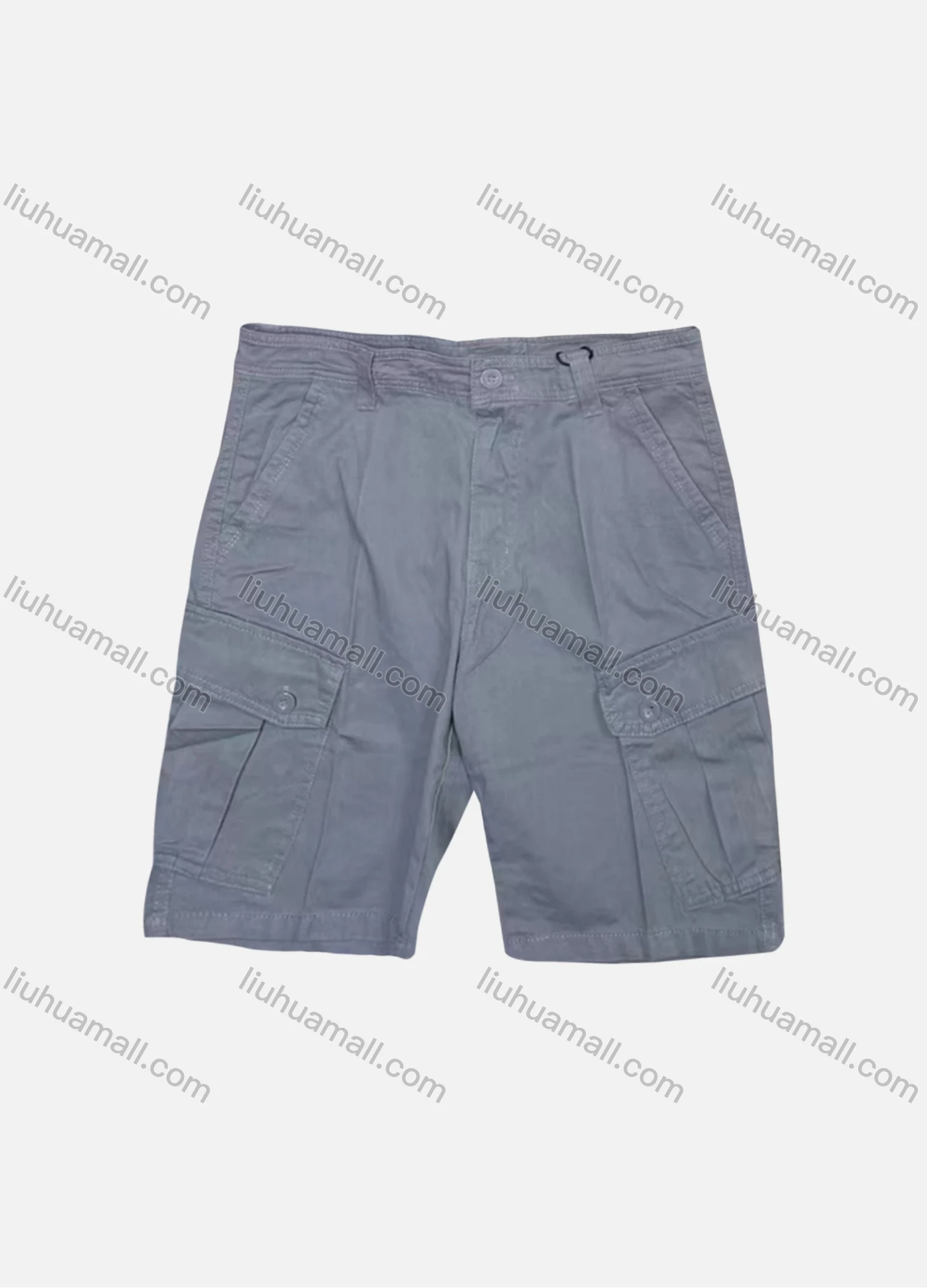 Wholesale Men's Casual Plain Flap Pockets Button Closure Shorts 27401# - Liuhuamall