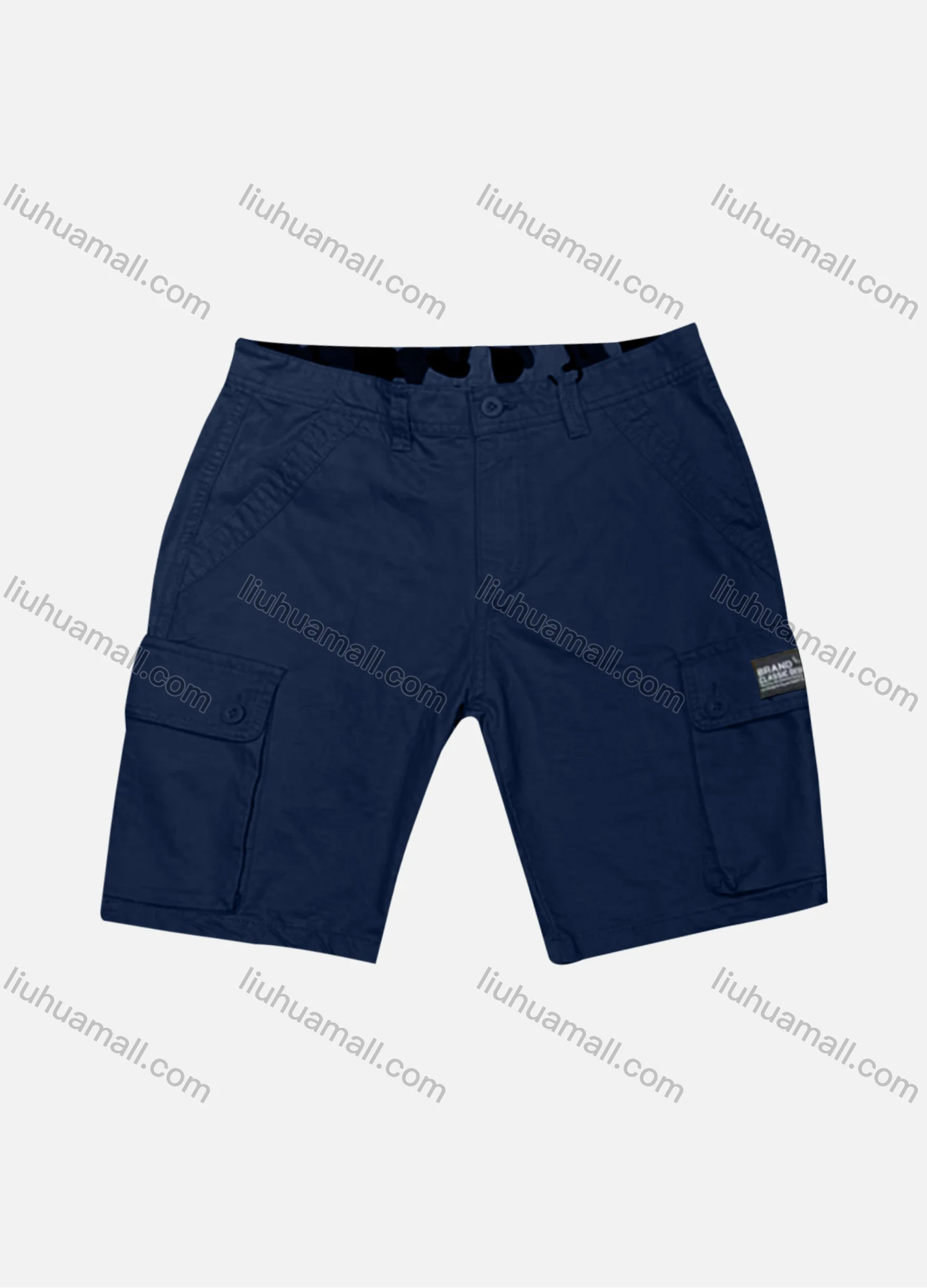 Wholesale Men's Casual Plain Flap Pockets Button Closure Shorts 29051# - Liuhuamall