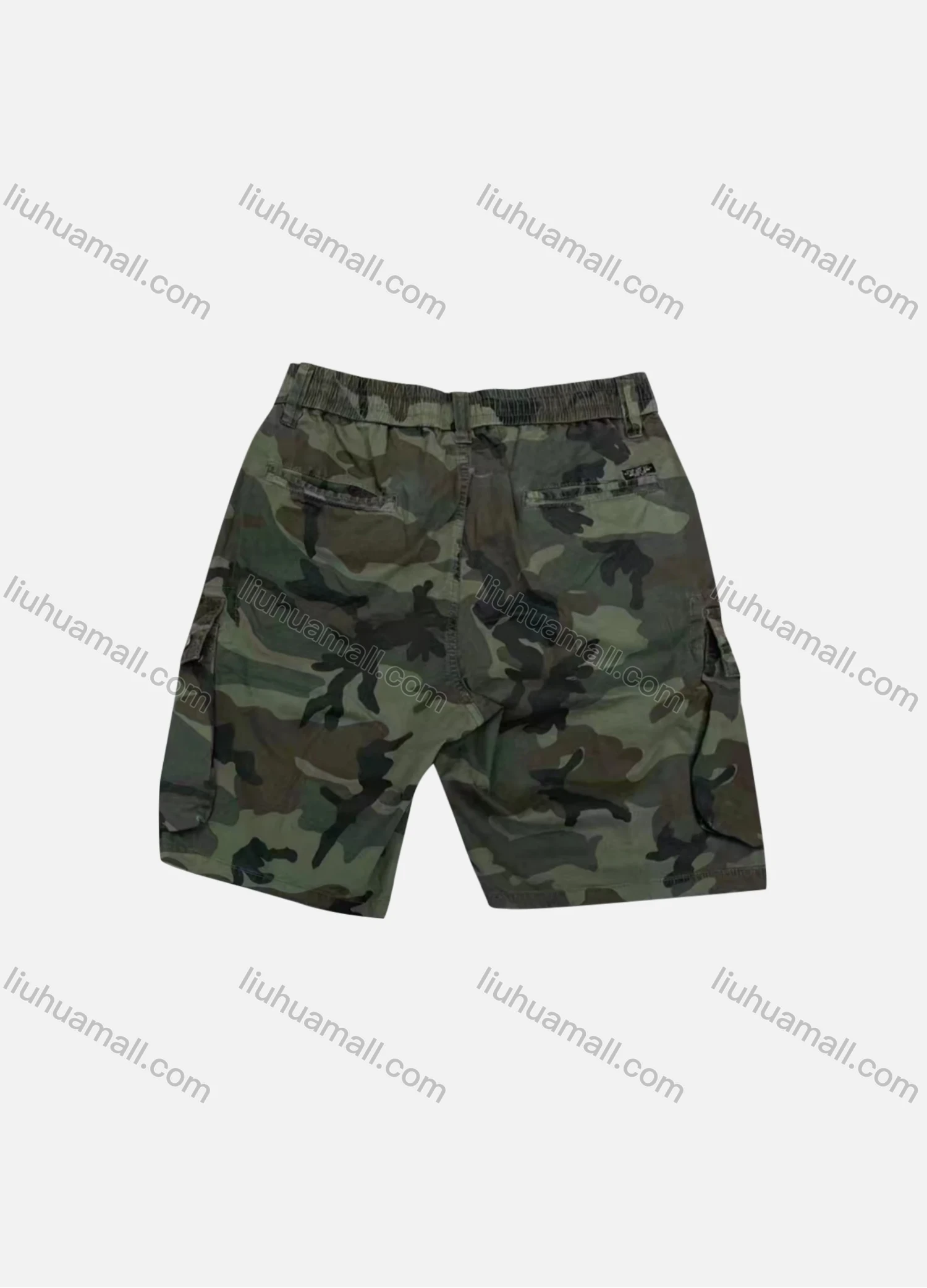 Wholesale Men's Casual Camouflage Flap Pockets Drawstring Shorts A-079# - Liuhuamall