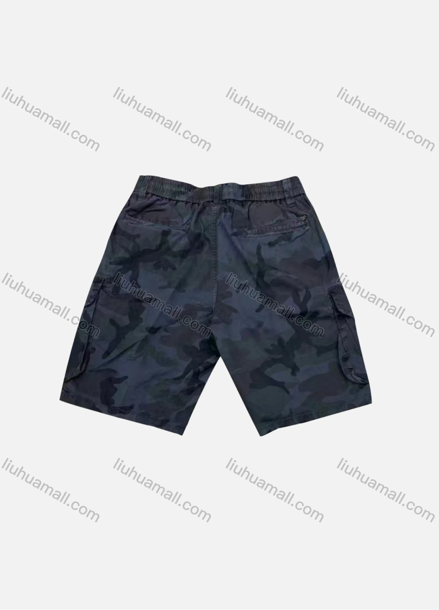 Wholesale Men's Casual Camouflage Flap Pockets Drawstring Shorts A-078# - Liuhuamall