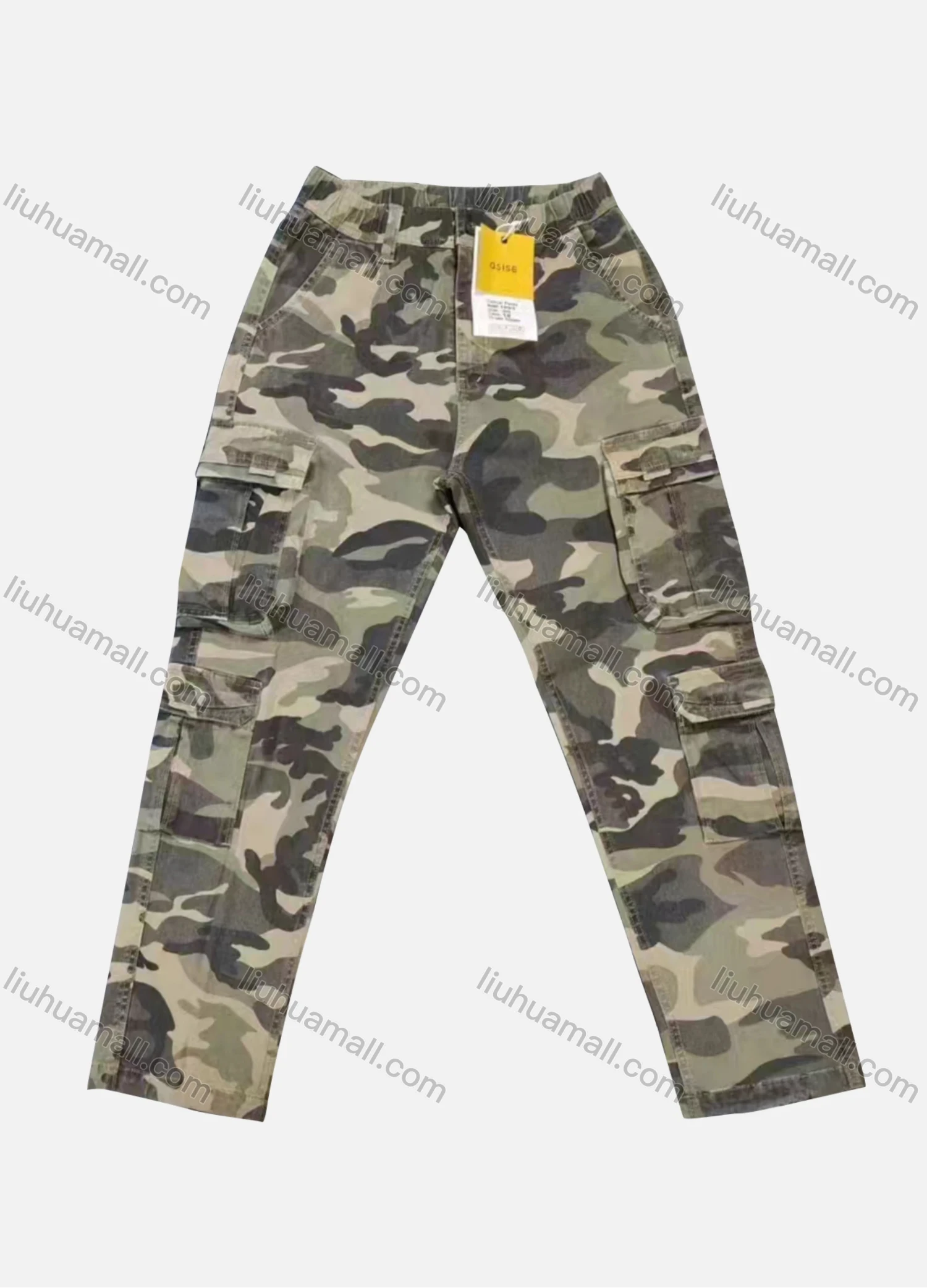Wholesale Men's Casual Camouflage Flap Pockets Button Closure Cargo Pant 1893# - Liuhuamall