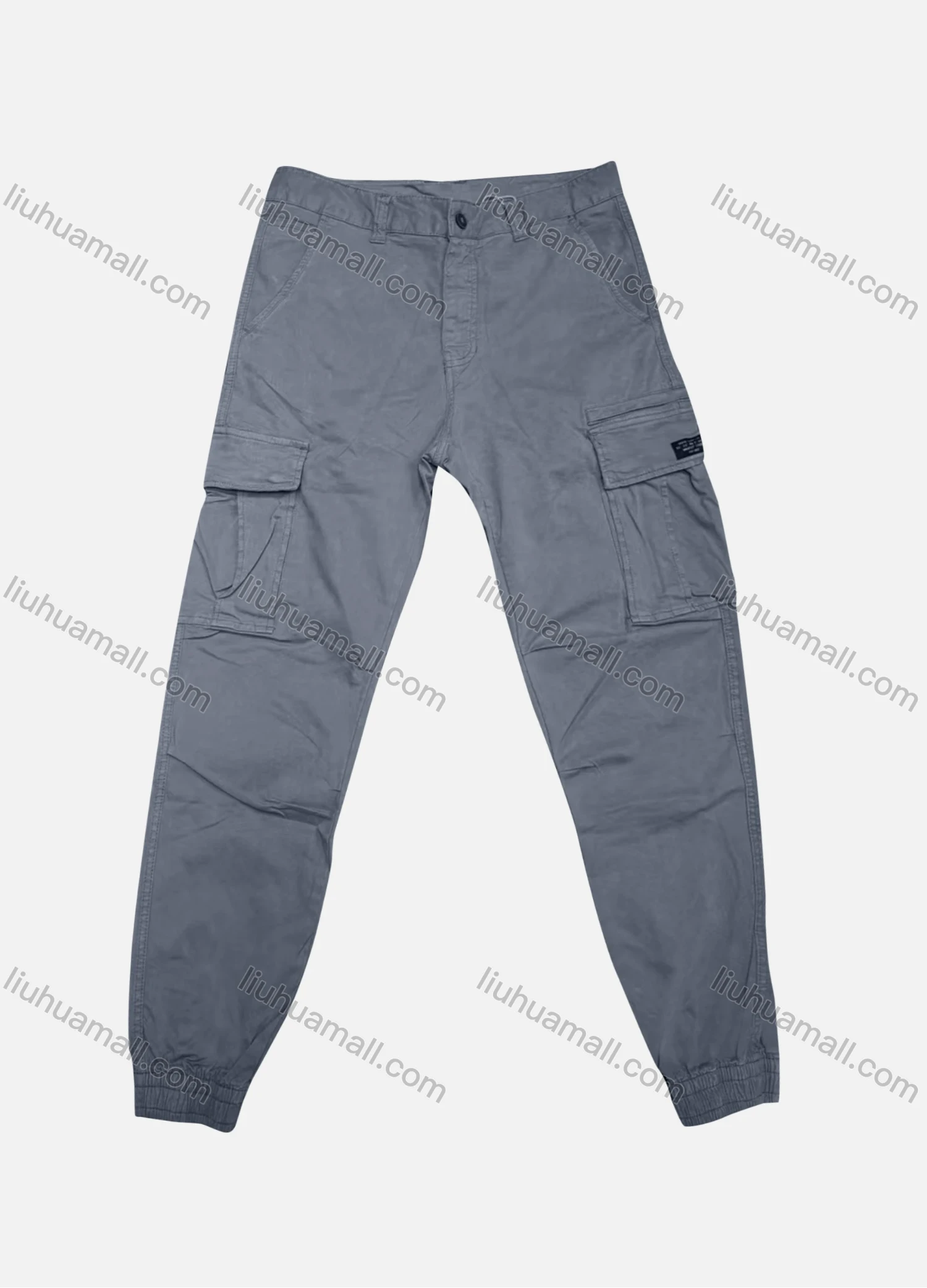 Wholesale Men's Casual Plain Flap Pockets Button Closure Cargo Pant 9988# - Liuhuamall