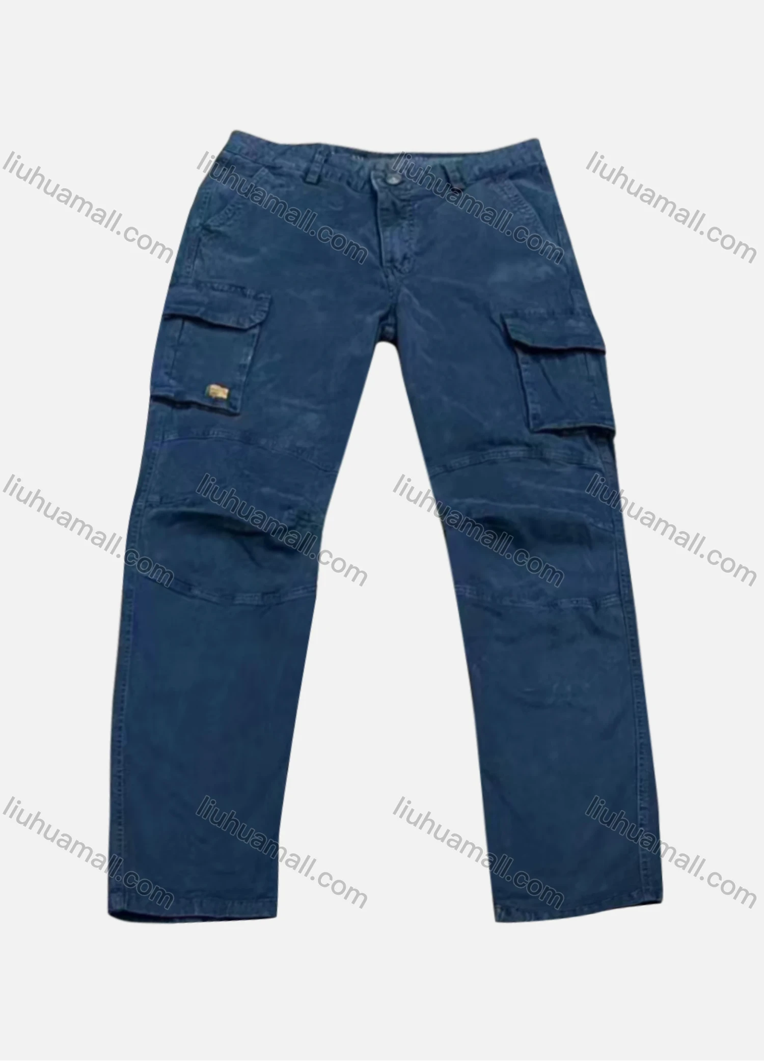 Wholesale Men's Casual Plain Flap Pockets Button Closure Cargo Pant 8913# - Liuhuamall