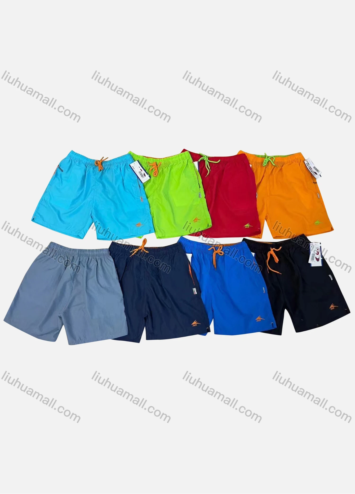Wholesale Men's Casual Plain Patch Pocket Drawstring Shorts 112# - Liuhuamall