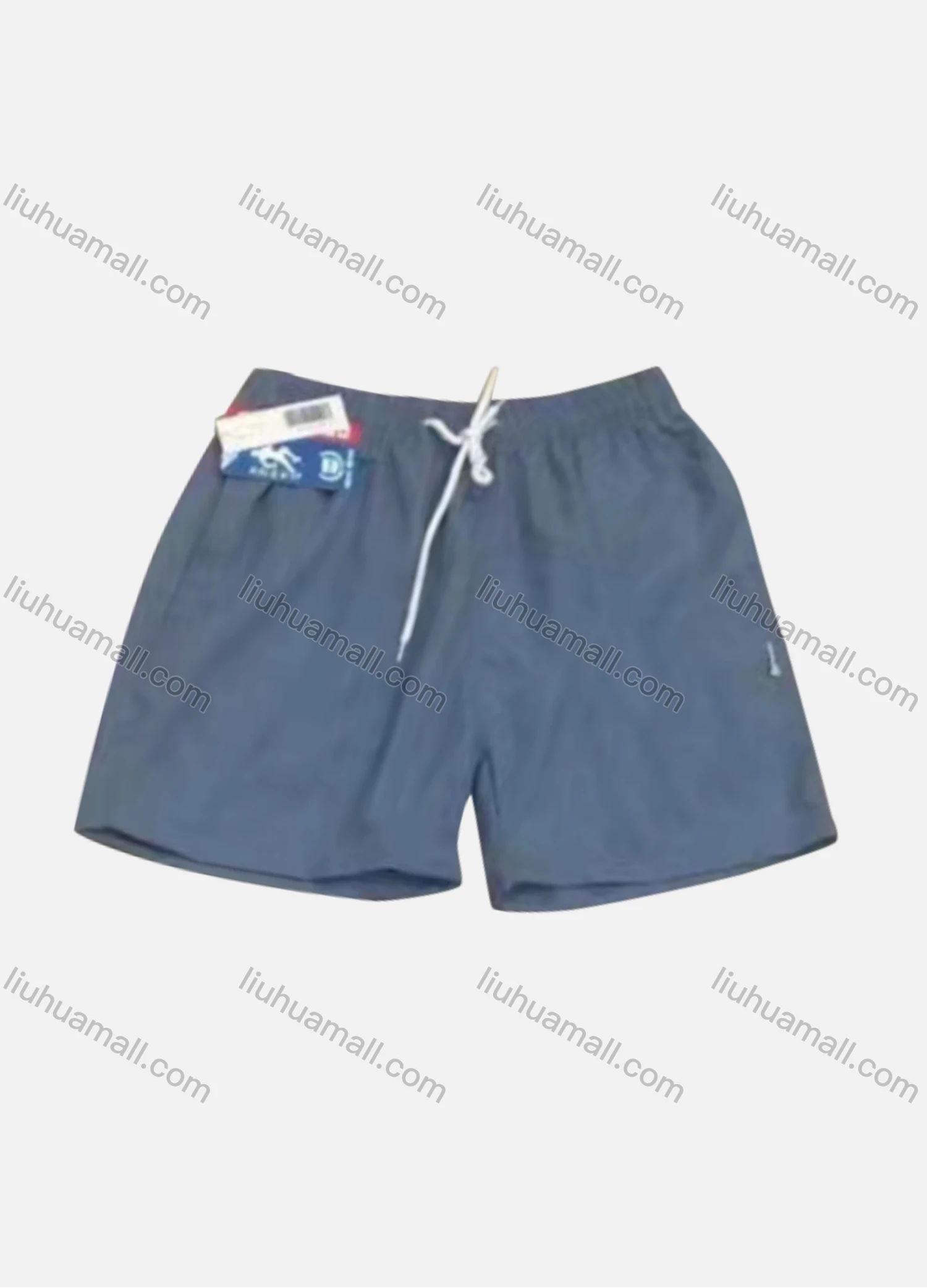 Wholesale Men's Casual Plain Patch Pocket Drawstring Shorts 113# - Liuhuamall