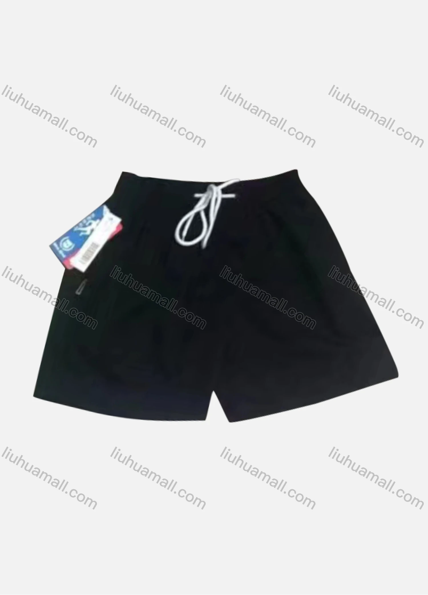 Wholesale Men's Casual Plain Patch Pocket Drawstring Shorts 113# - Liuhuamall