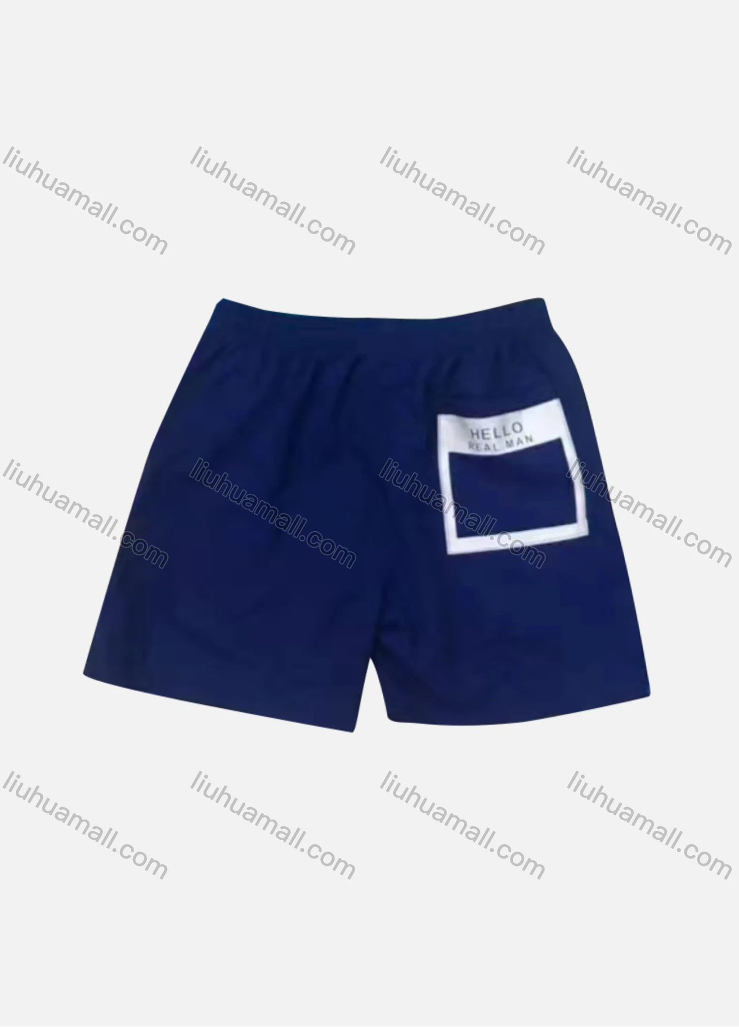 Wholesale Men's Casual Plain Patch Pocket Drawstring Shorts 113# - Liuhuamall