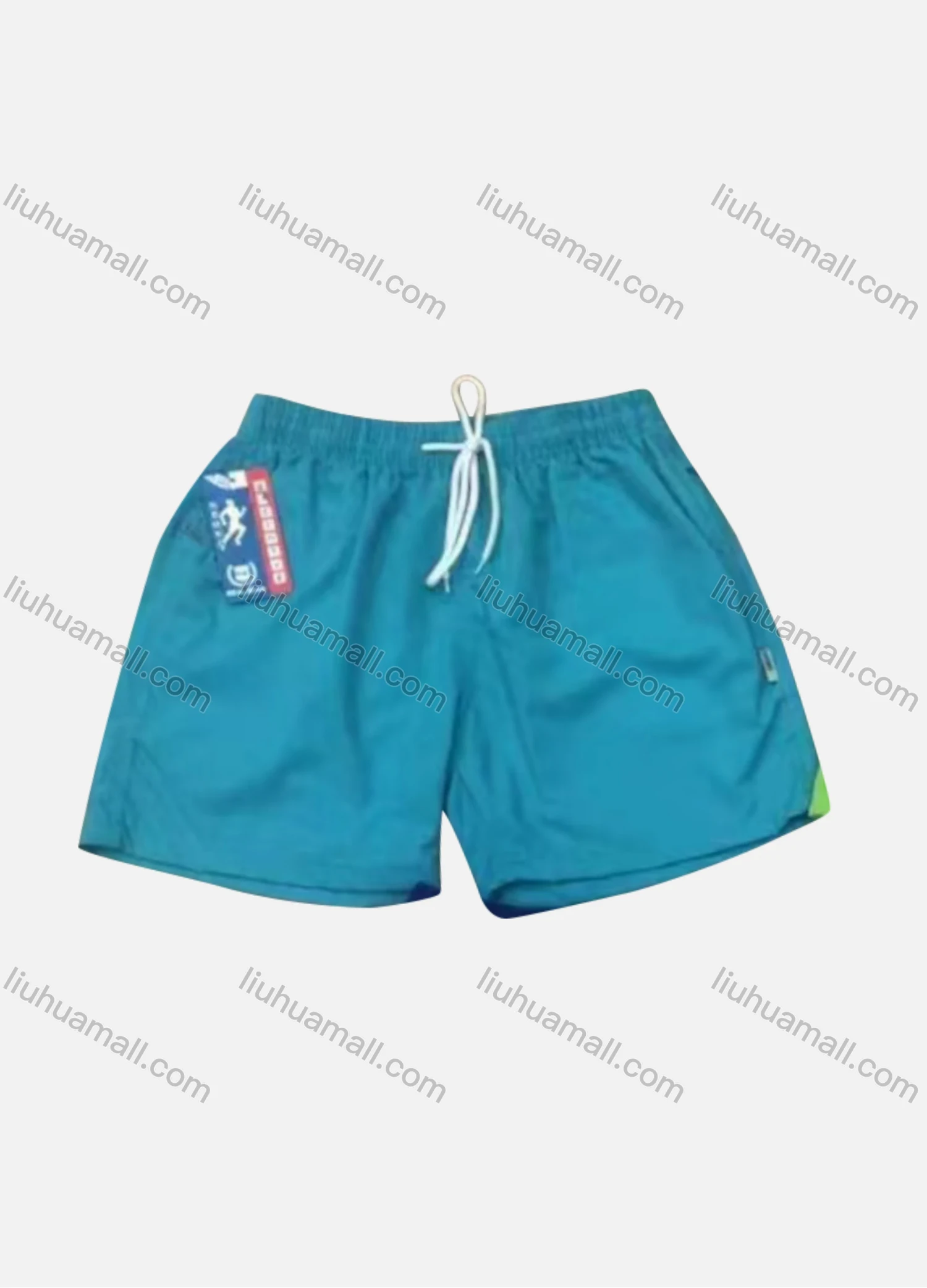 Wholesale Men's Casual Plain Patch Pocket Drawstring Shorts 113# - Liuhuamall