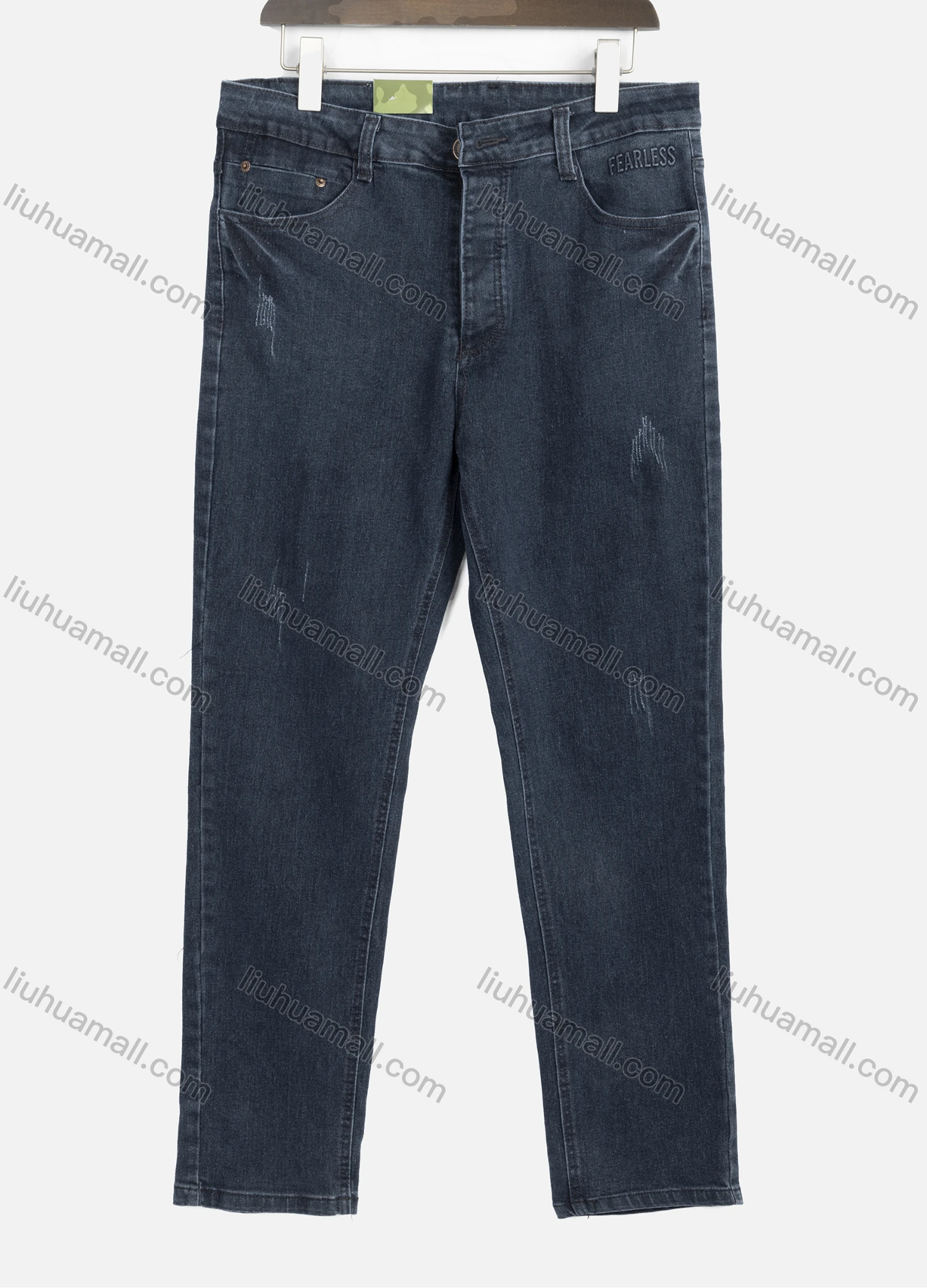 Wholesale Men's Casual Plain Drop Shoulder Short Sleeve T-Shirts & Plain Pockets Jeans 2-Piece Set E3TS4-OR1+E8LT-11# - Liuhuamall