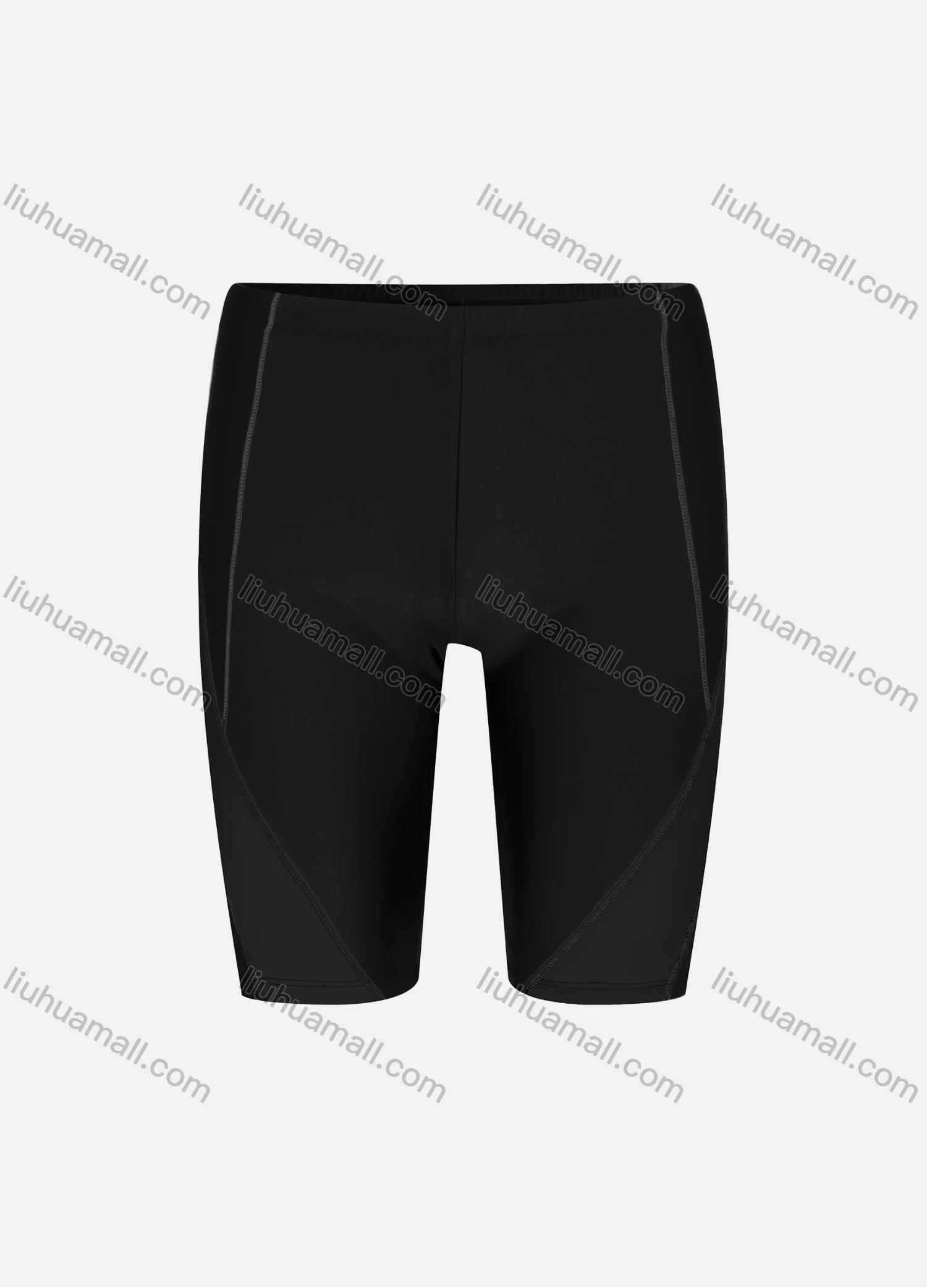 Wholesale Women's Sporty High Waist Plain Splicing Colorblock Short Legging 0068# - Liuhuamall