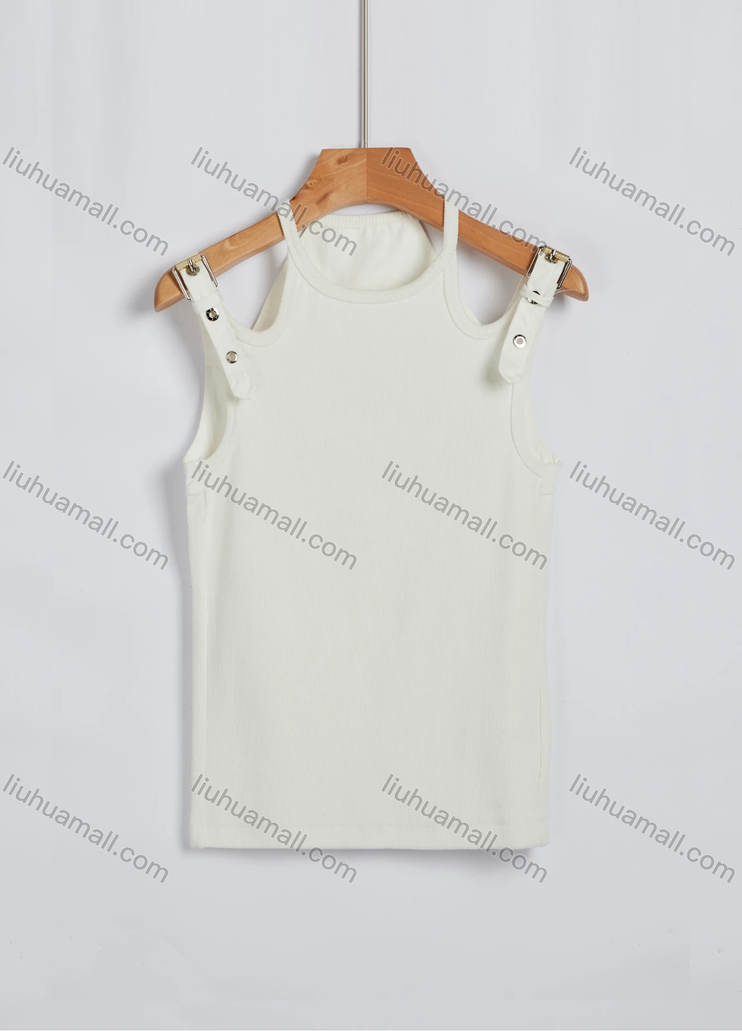Wholesale Women's Round Neck Plain Adjustable Strap Casual Cami Top SW-001# - Liuhuamall