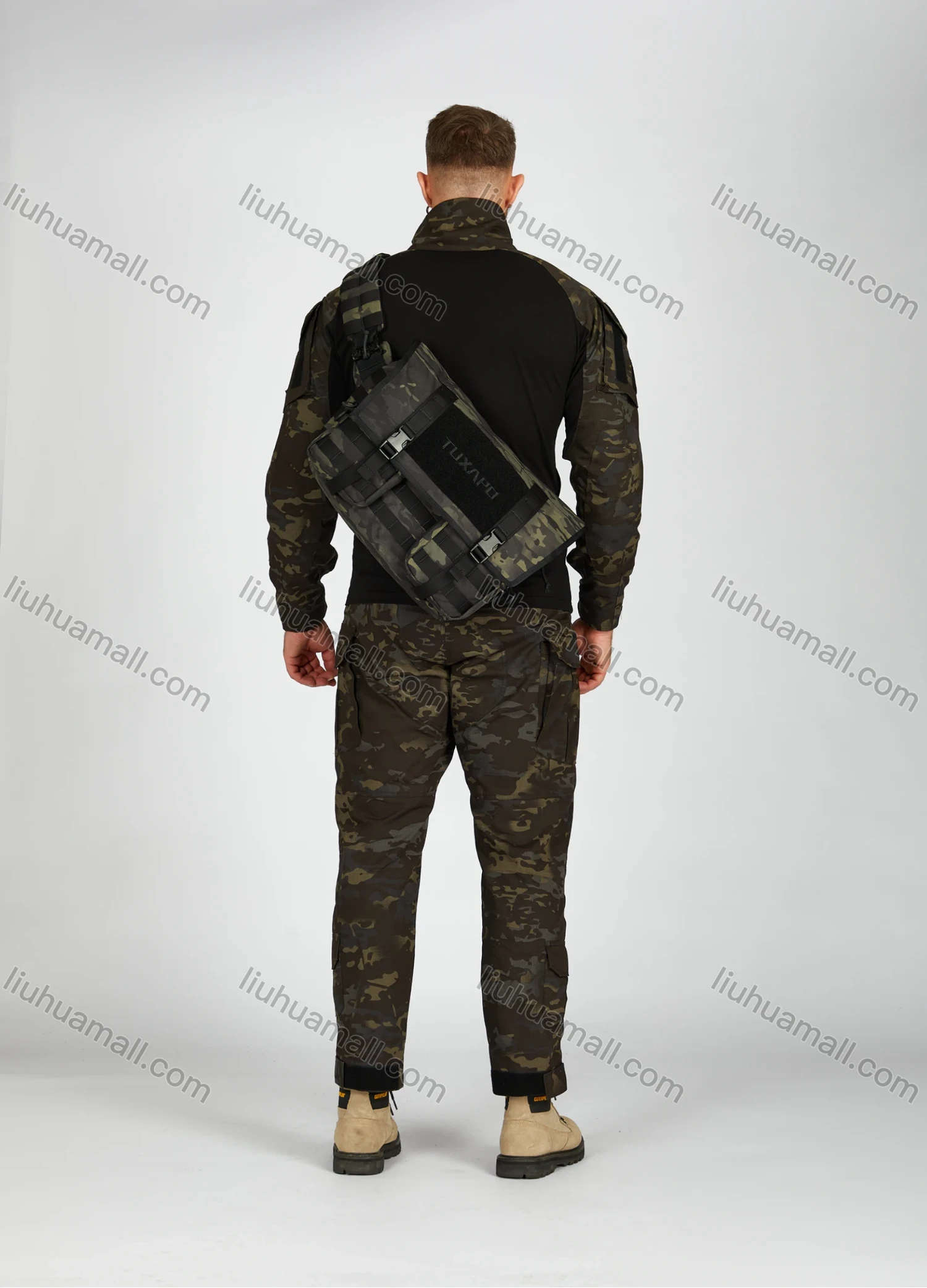 Wholesale Men's Nylon Camouflage Print Adjustable Buckle Tactical Messenger Bag TPT806BM# - Liuhuamall