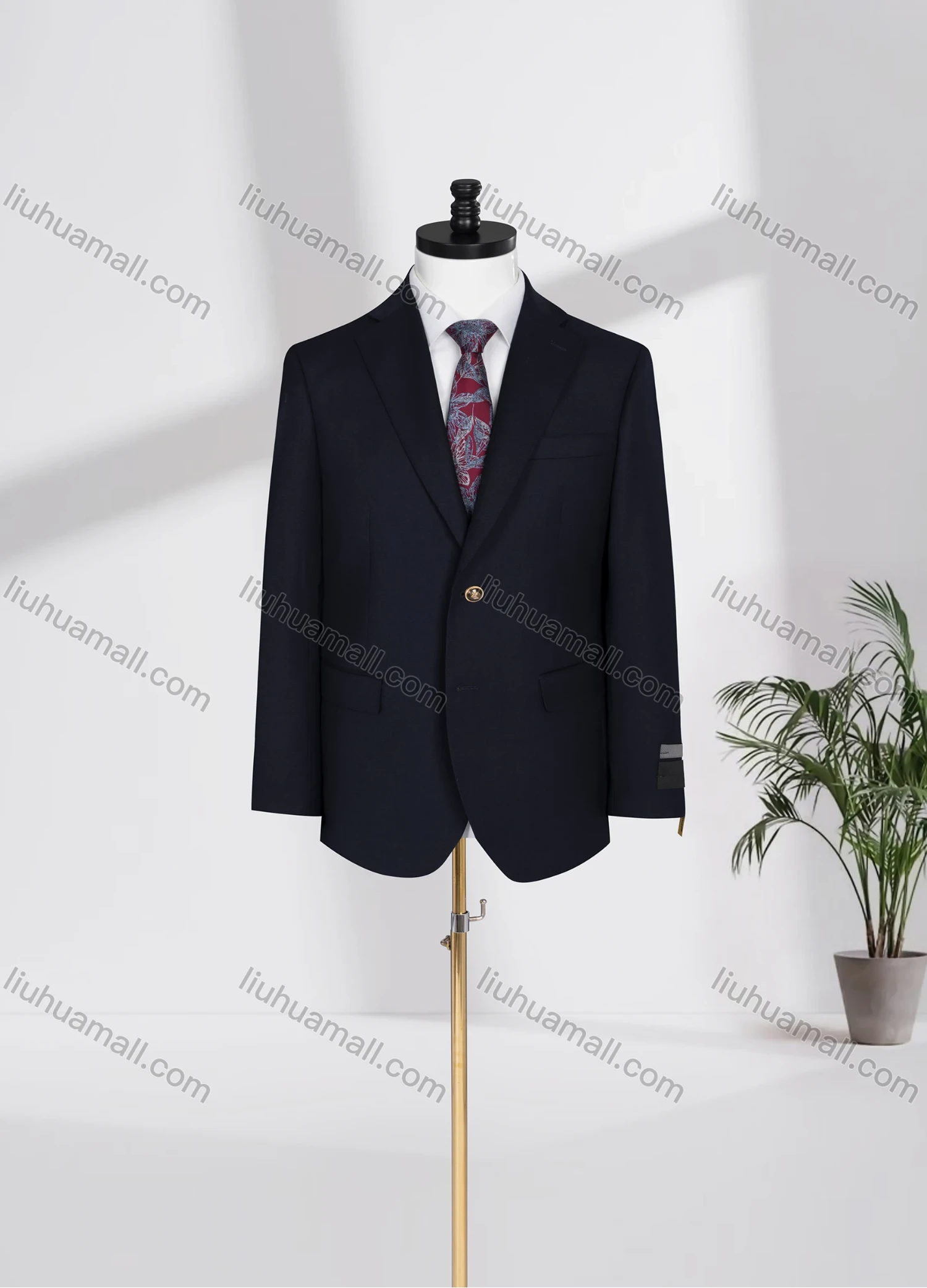 Wholesale Men's Formal Lapel Single Breasted Plain Flap Pockets Blazer Jacket D2993# - Liuhuamall