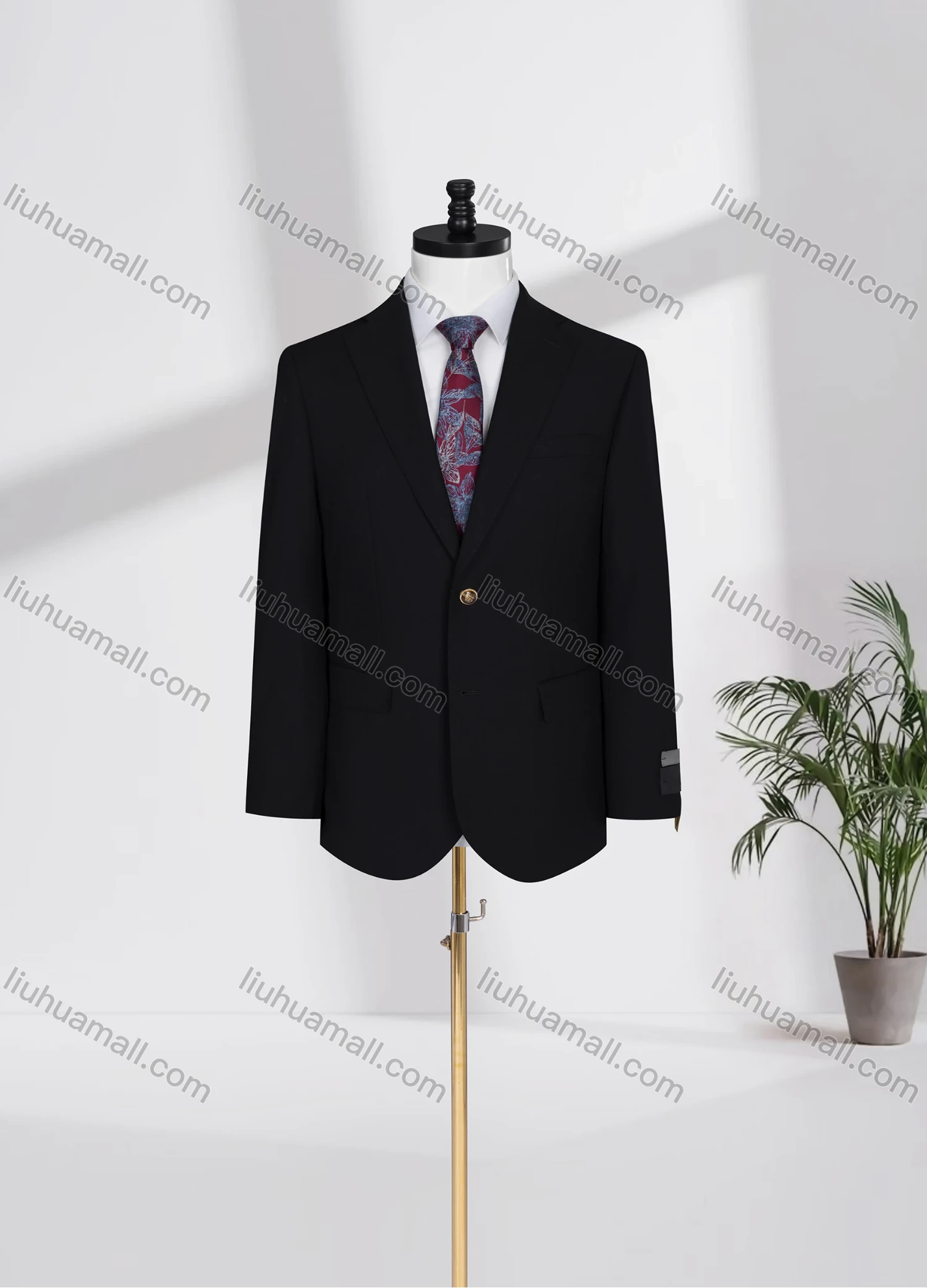 Wholesale Men's Formal Lapel Single Breasted Plain Flap Pockets Blazer Jacket D2993# - Liuhuamall