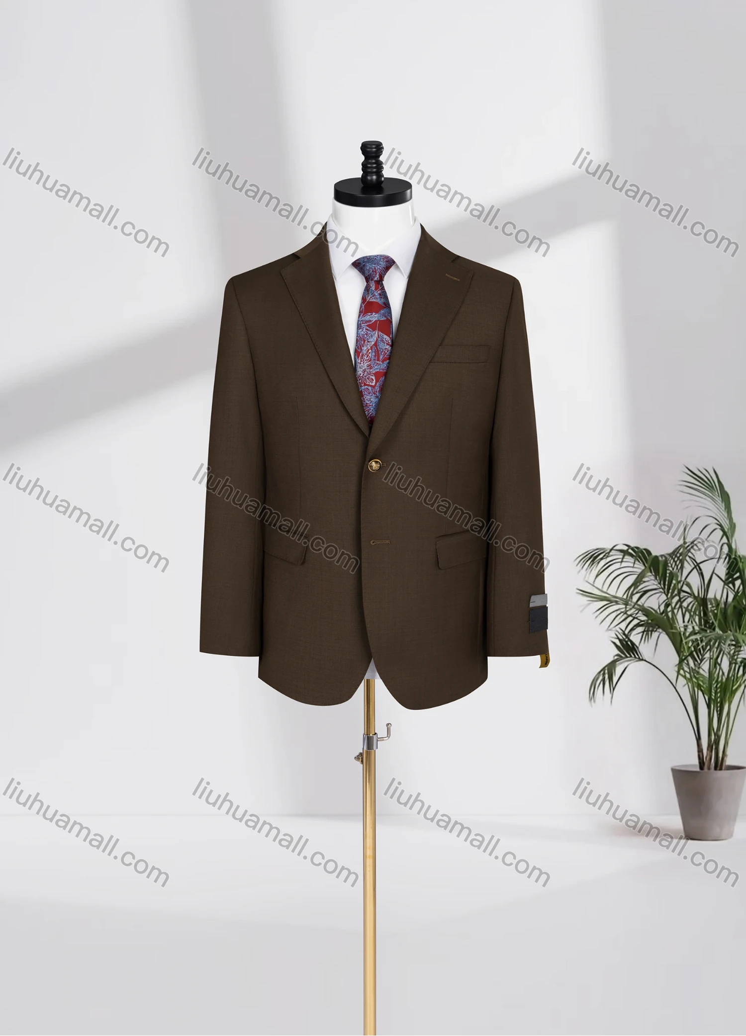 Wholesale Men's Formal Lapel Single Breasted Plain Flap Pockets Blazer Jacket D2993# - Liuhuamall