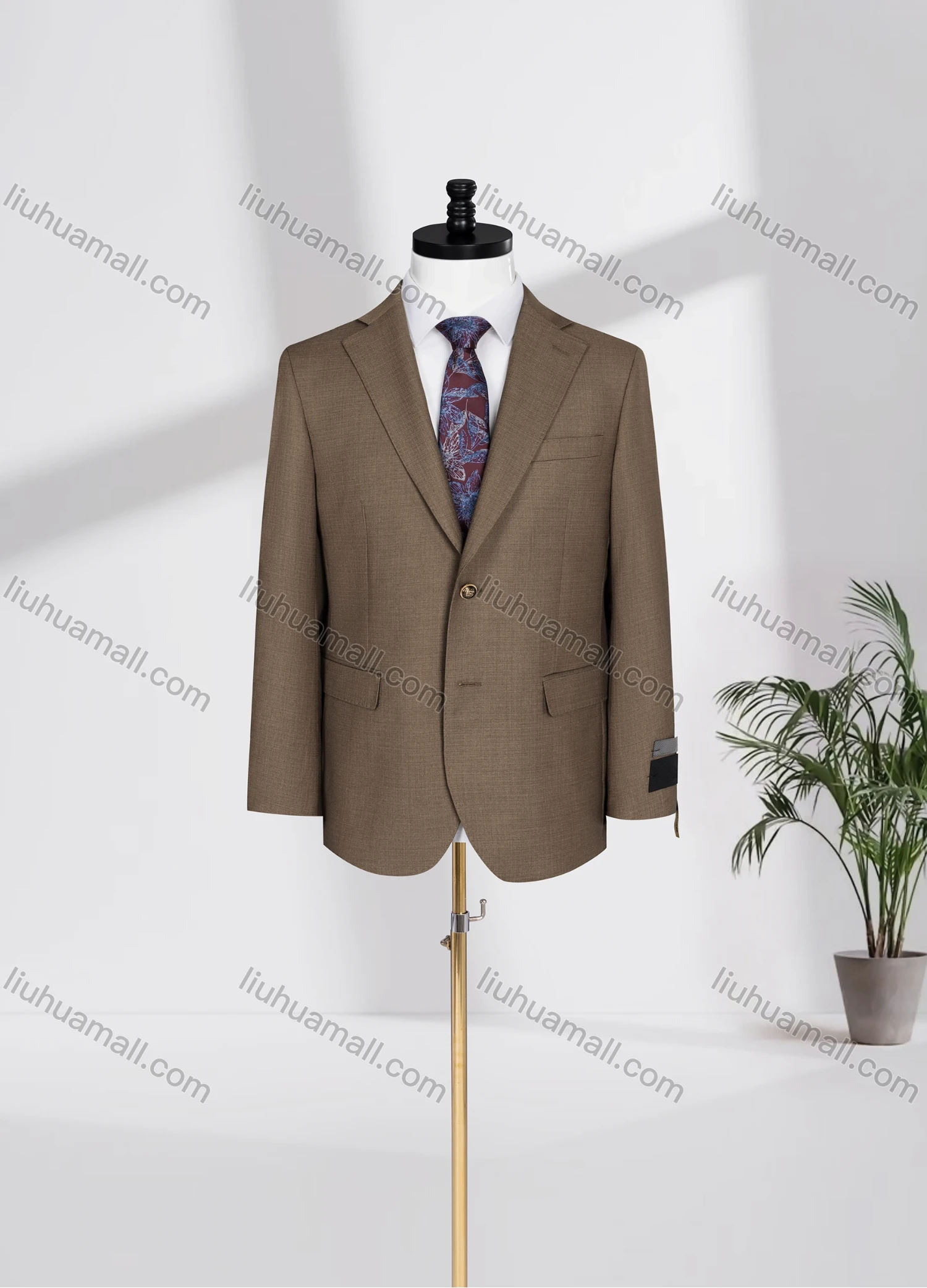 Wholesale Men's Formal Lapel Single Breasted Plain Flap Pockets Blazer Jacket D2993# - Liuhuamall