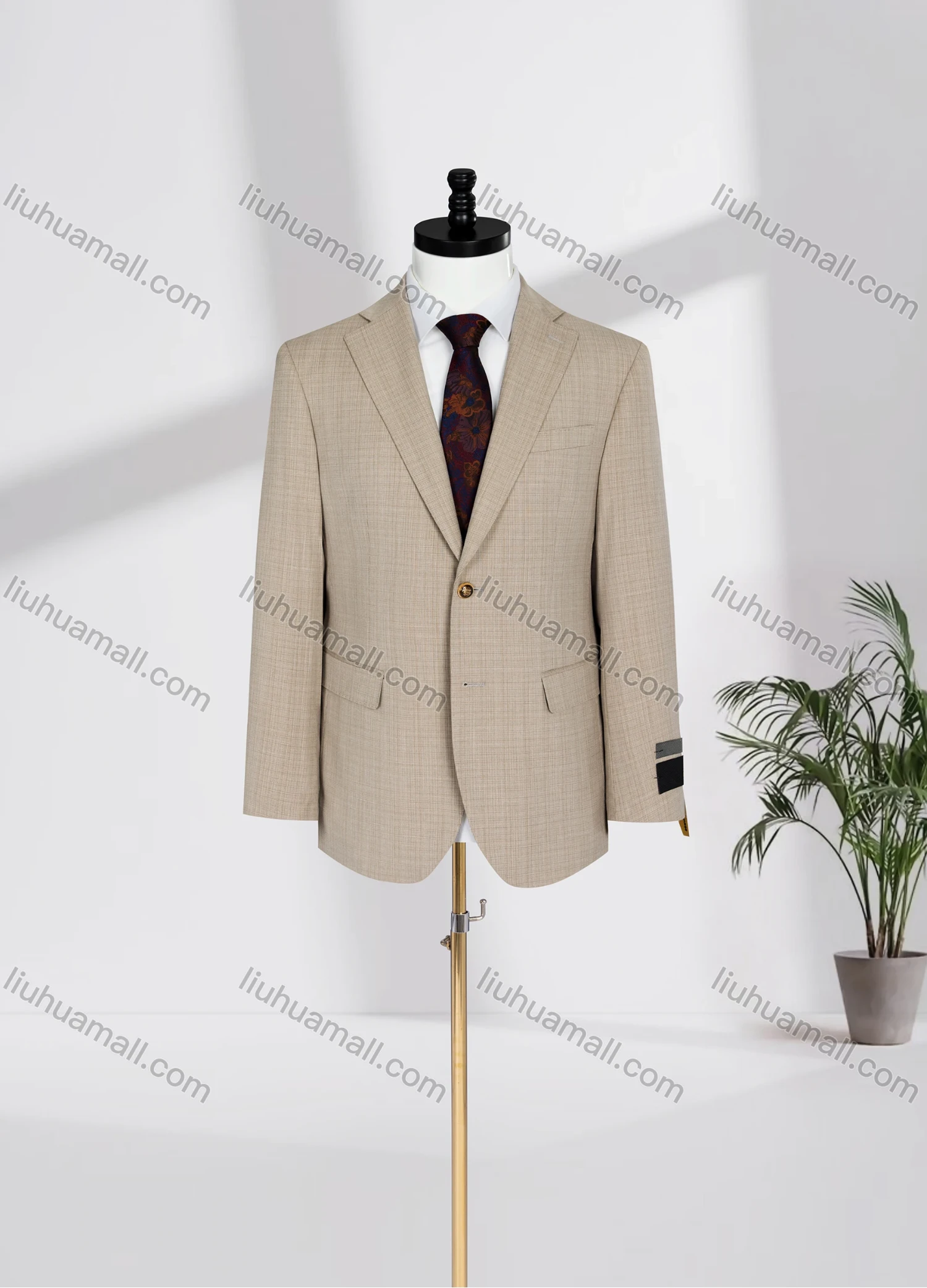 Wholesale Men's Business Lapel Single Breasted Plain Flap Pockets Blazer Jacket D3615# - Liuhuamall