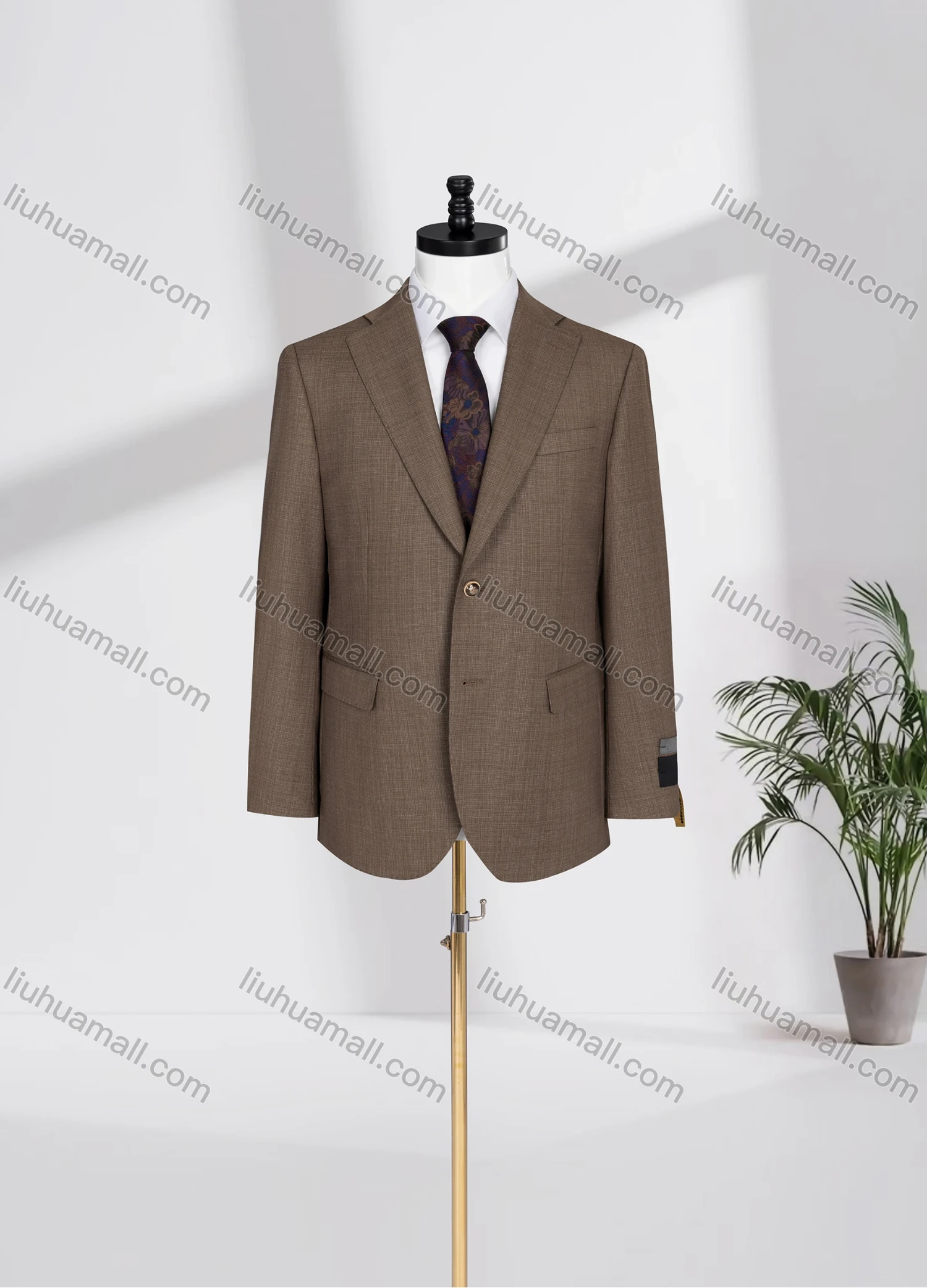 Wholesale Men's Business Lapel Single Breasted Plain Flap Pockets Blazer Jacket D3615# - Liuhuamall