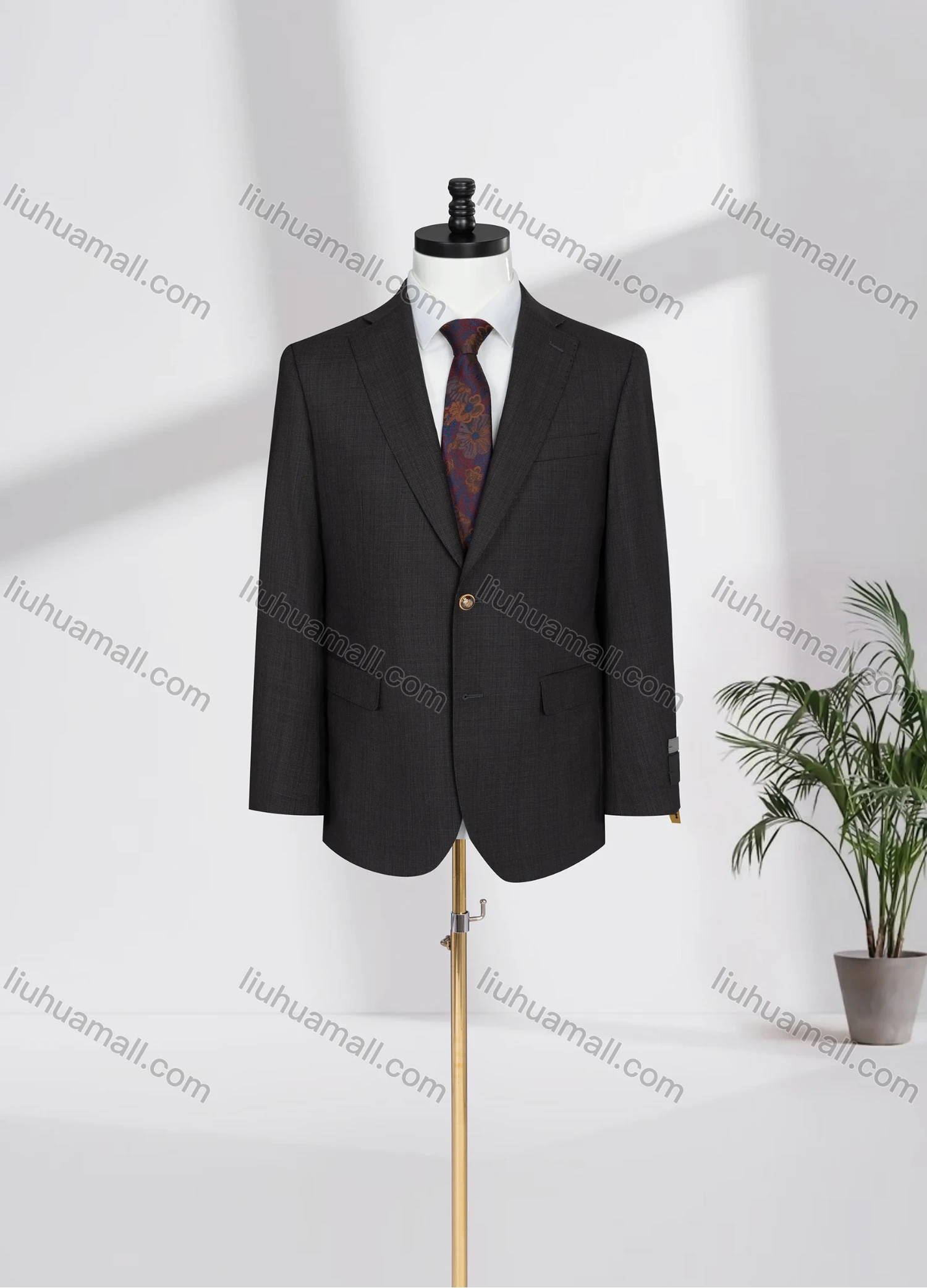 Wholesale Men's Business Lapel Single Breasted Plain Flap Pockets Blazer Jacket D3615# - Liuhuamall
