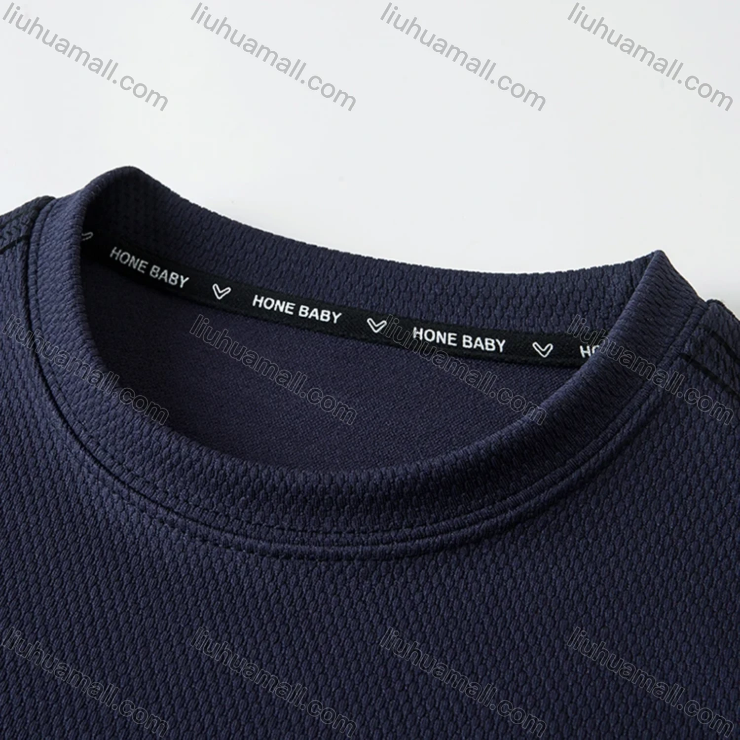 Wholesale Men's Casual Plain Label Print Striped Trim Round Neck Long Sleeve Sweatshirt 727# - Liuhuamall