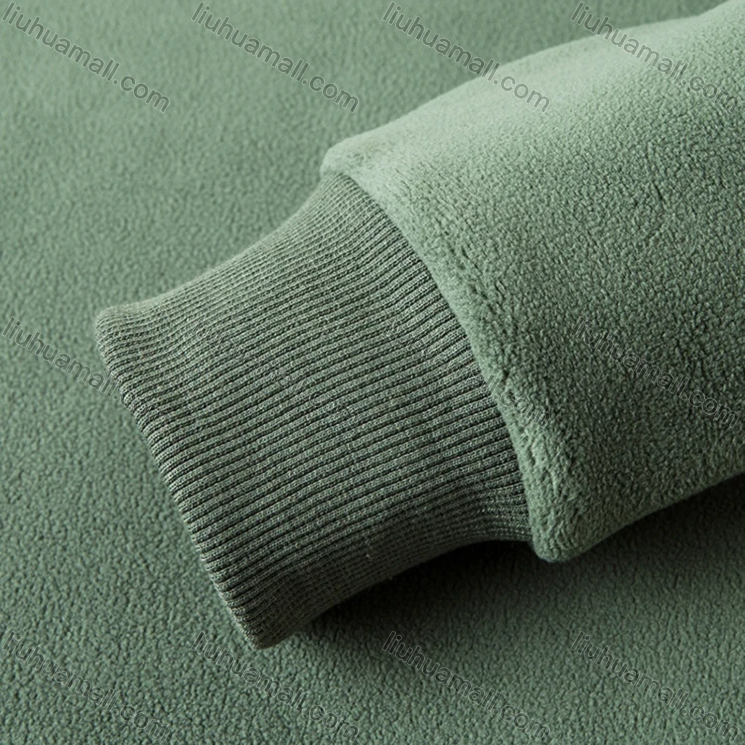 Wholesale Men's Casual Plain Label Embroidery Round Neck Thermal Lined Long Sleeve Sweatshirt 8520# - Liuhuamall