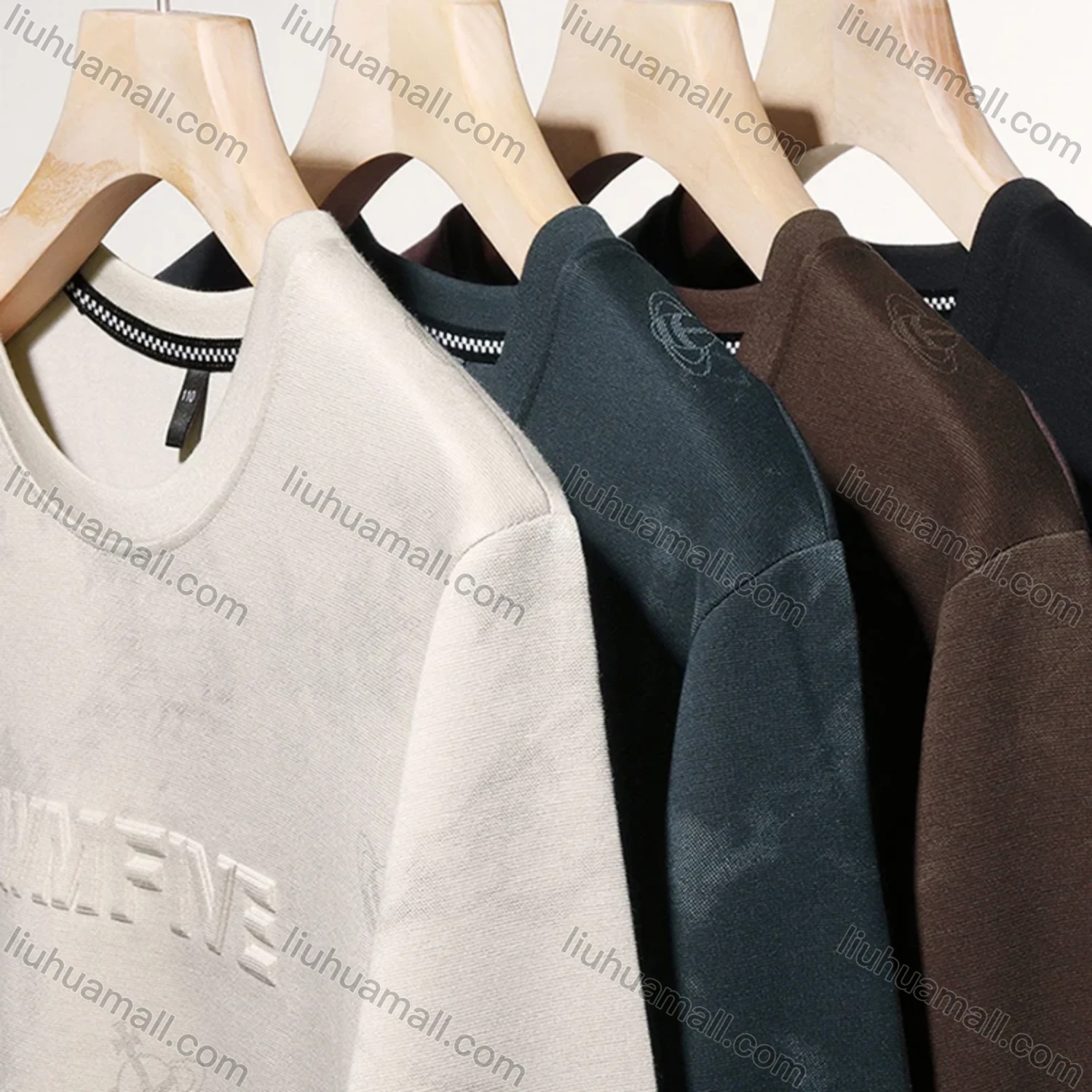 Wholesale Men's Casual Tie Dye Letter Round Neck Long Sleeve Sweatshirt 8705# - Liuhuamall