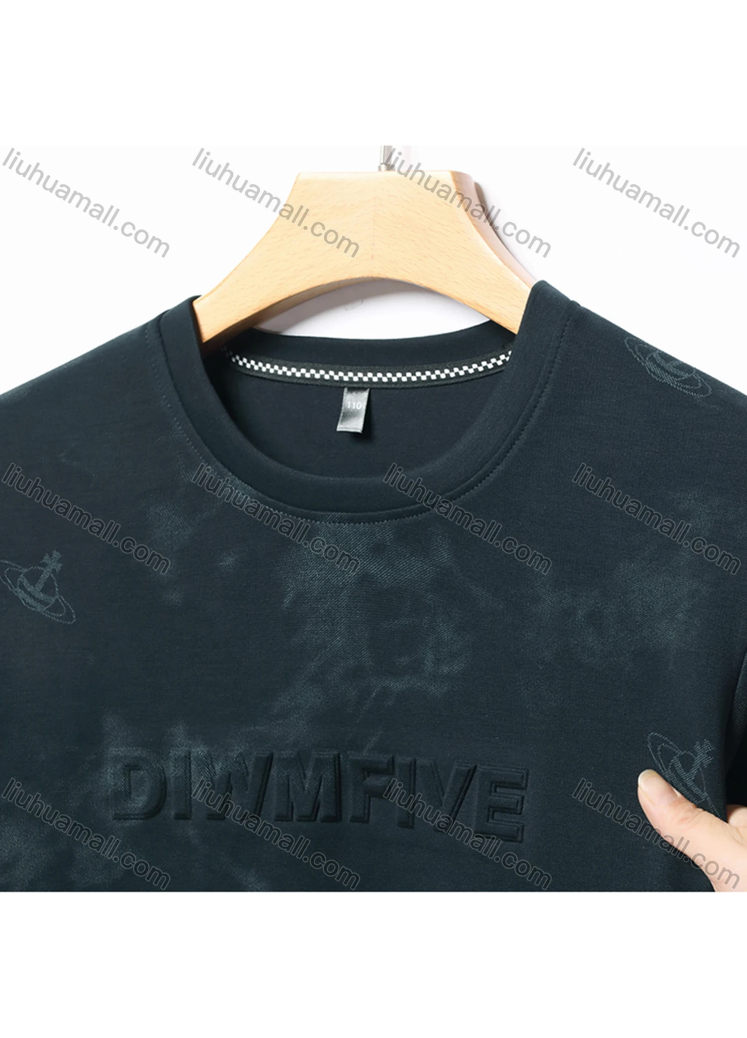 Wholesale Men's Casual Tie Dye Letter Round Neck Long Sleeve Sweatshirt 8705# - Liuhuamall