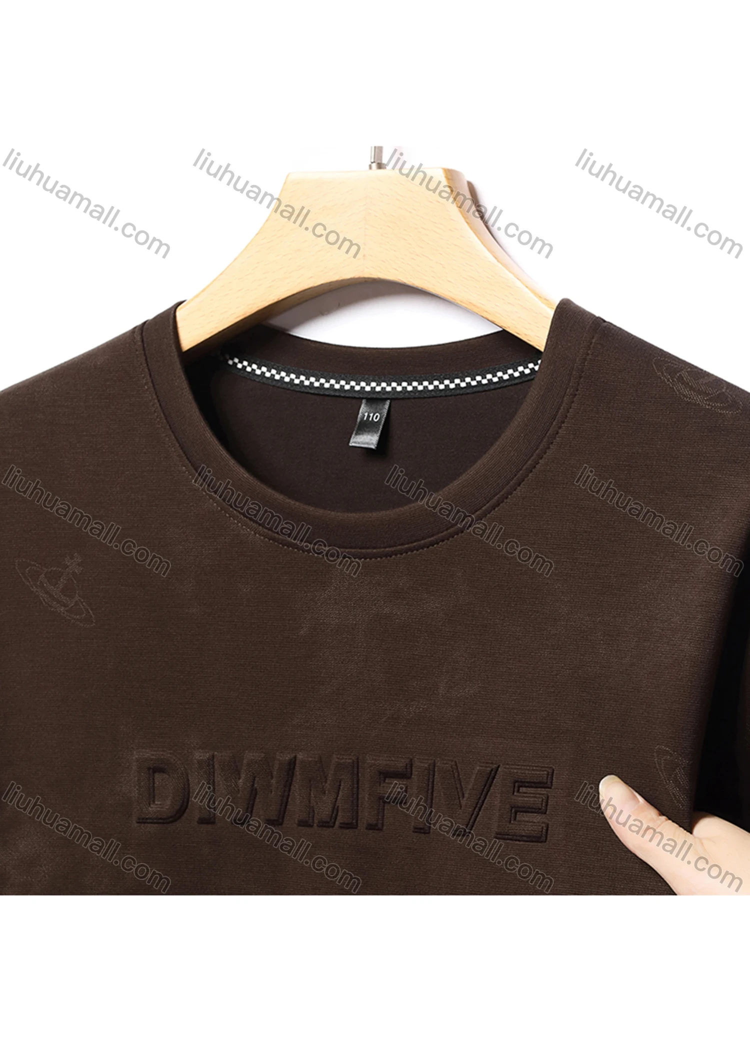 Wholesale Men's Casual Tie Dye Letter Round Neck Long Sleeve Sweatshirt 8705# - Liuhuamall