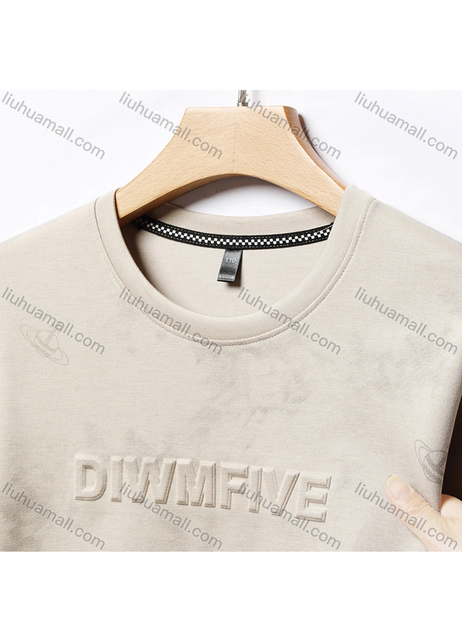 Wholesale Men's Casual Tie Dye Letter Round Neck Long Sleeve Sweatshirt 8705# - Liuhuamall
