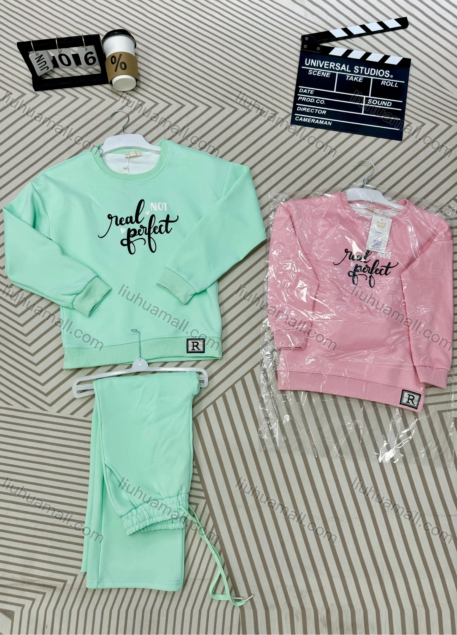 Wholesale Family Matching Casual Plain Quarter Zip Pocket Drawstring Hoodies & Pants 2-piece Set 805-1# - Liuhuamall