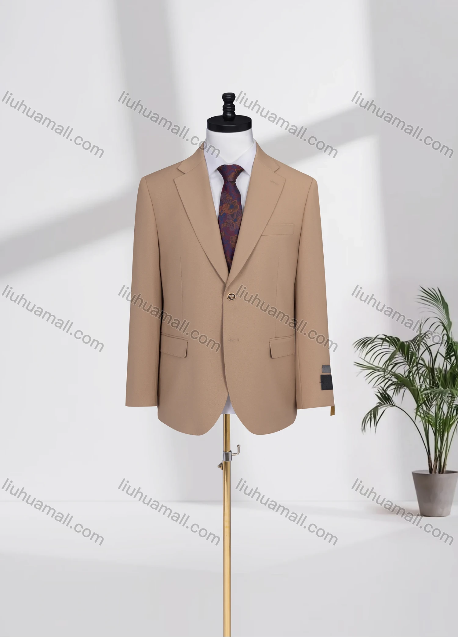Wholesale Men's Business Lapel Single Breasted Plain Flap Pockets Blazer Jacket D3468# - Liuhuamall