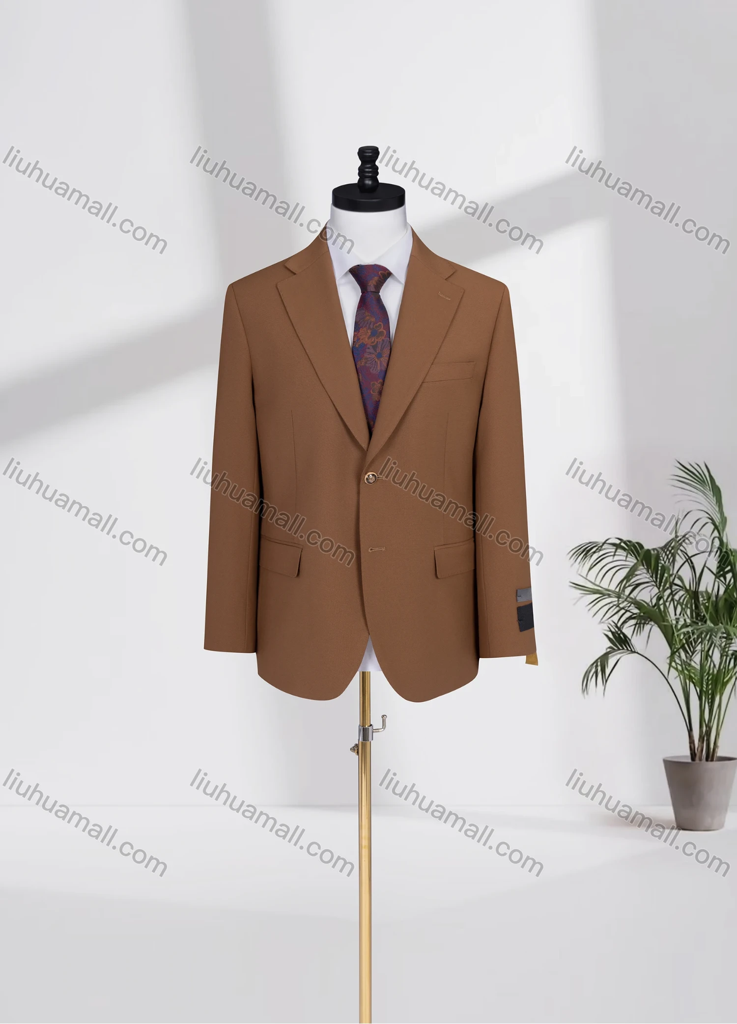 Wholesale Men's Business Lapel Single Breasted Plain Flap Pockets Blazer Jacket D3468# - Liuhuamall