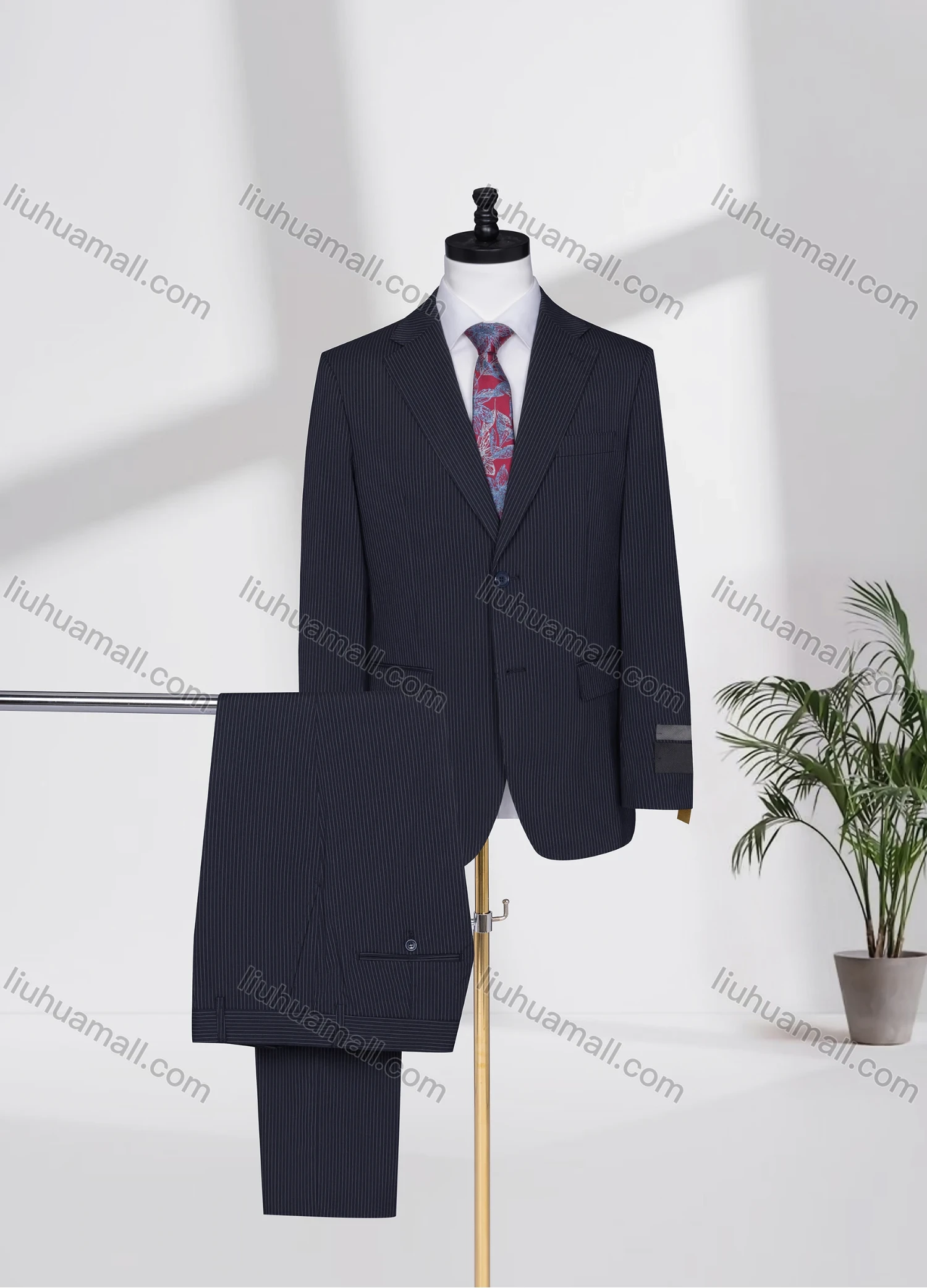 Wholesale Men's Business Lapel Single Breasted Plain Flap Pockets Blazer Jacket & Pants 2 Piece Set D3529# - Liuhuamall