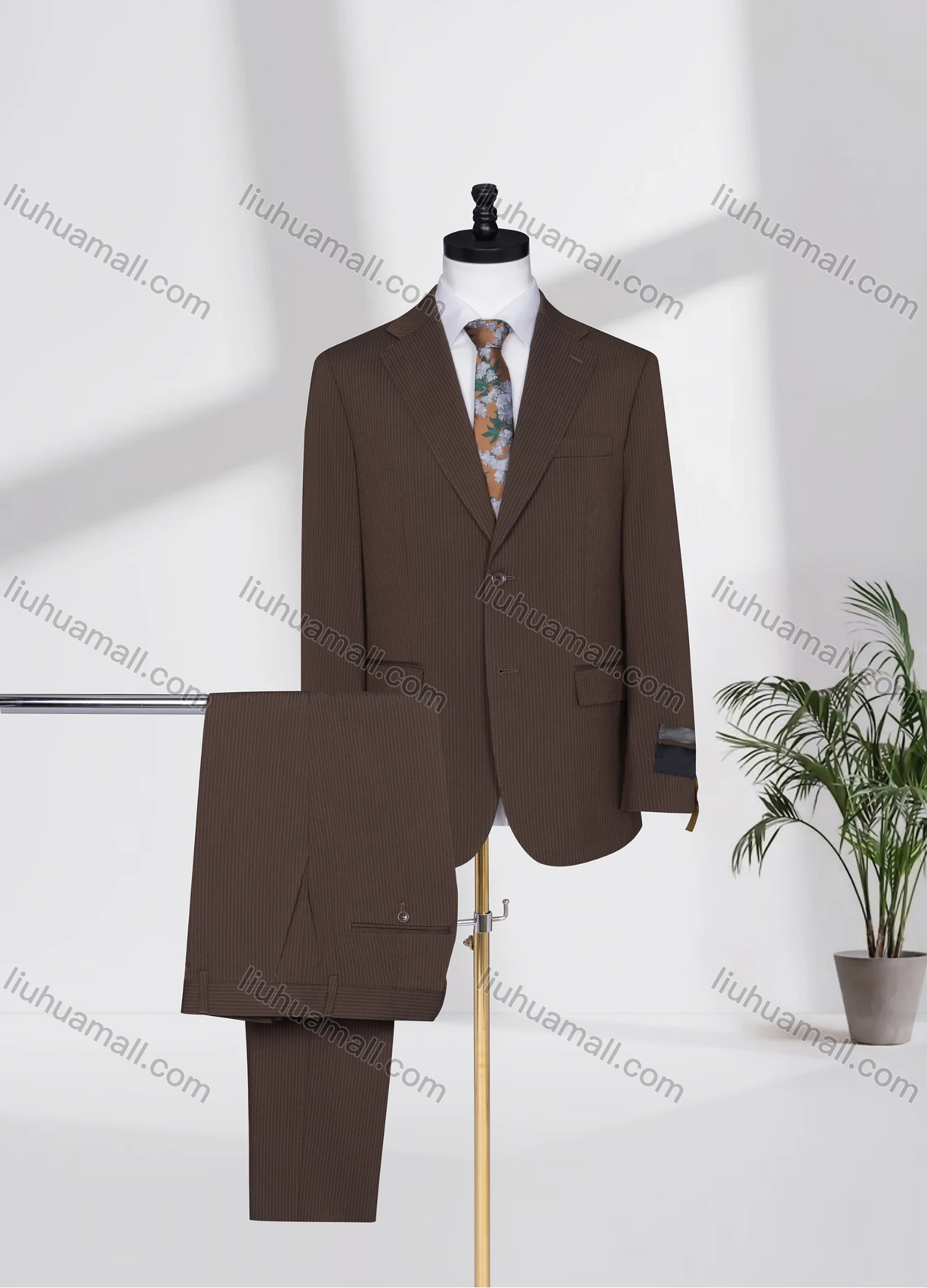 Wholesale Men's Business Lapel Single Breasted Plain Flap Pockets Blazer Jacket & Pants 2 Piece Set D3529# - Liuhuamall