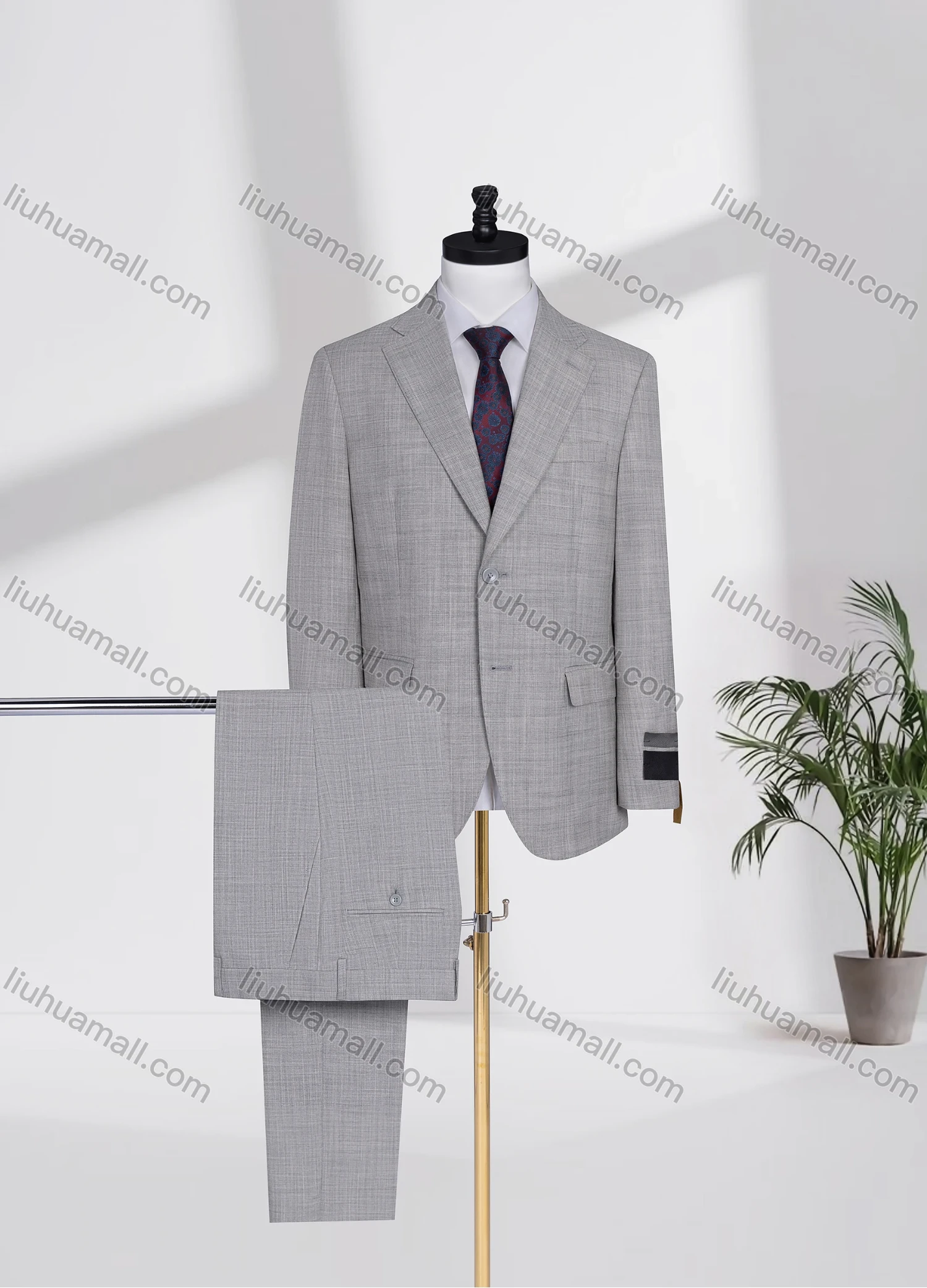 Wholesale Men's Formal Lapel Single Breasted Plain Flap Pockets Blazer Jacket & Pants 2 Piece Set D3605# - Liuhuamall