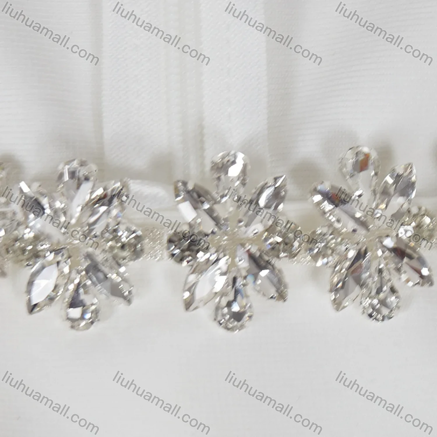 Wholesale Women's Elegant Plain Square Neck Sparkly Rhinestone Pleated Long Sleeve Cocktail Mini Dress - Liuhuamall